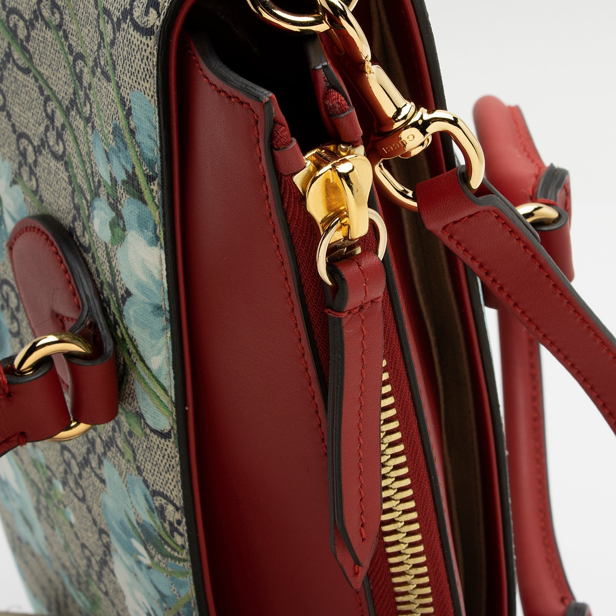 Gucci GG Supreme Blooms Medium Zip Tote (SHF-23777)