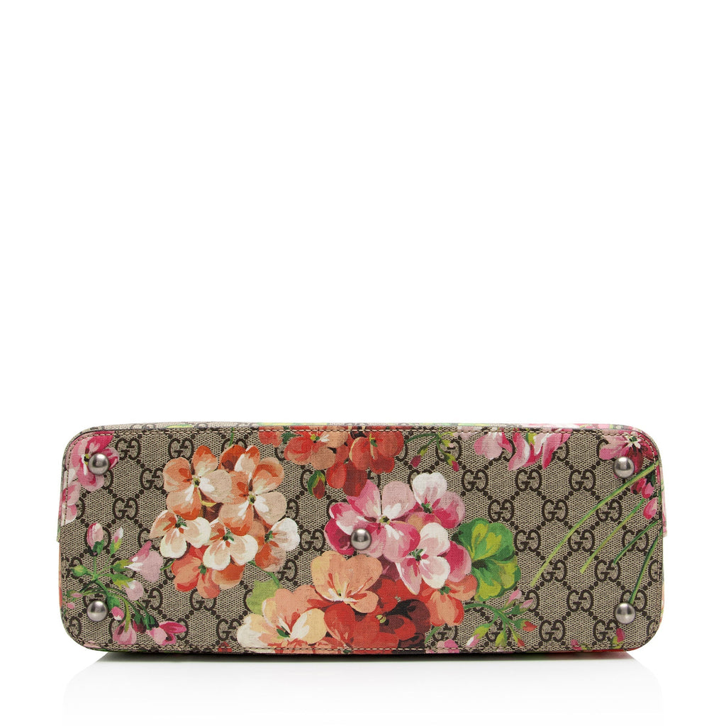 Gucci GG Supreme Blooms Medium Zip Tote (SHF-3qKJ2x)