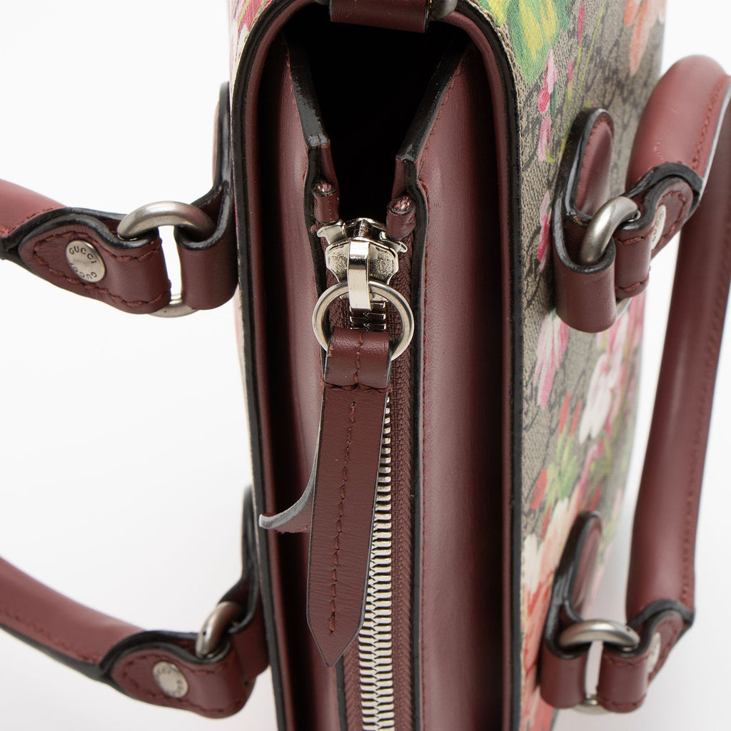 Gucci GG Supreme Blooms Mini Zip Tote