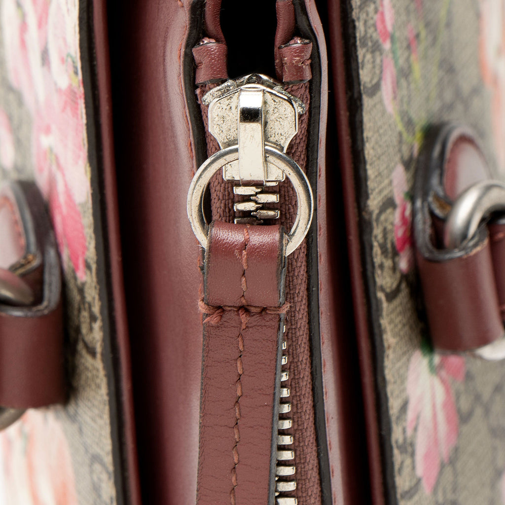 Gucci GG Supreme Blooms Mini Zip Tote