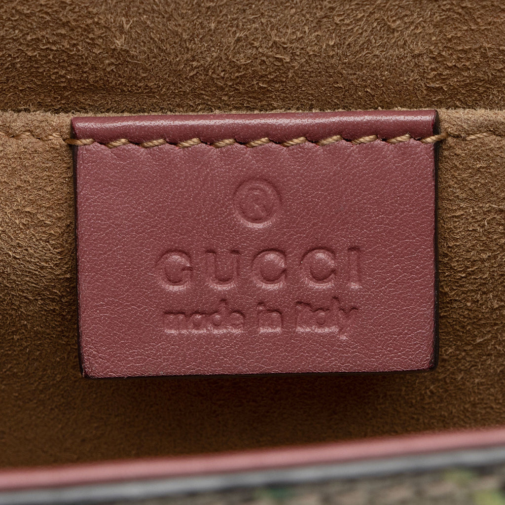 Gucci GG Supreme Blooms Padlock Small Shoulder Bag (SHF-6zv2gD)