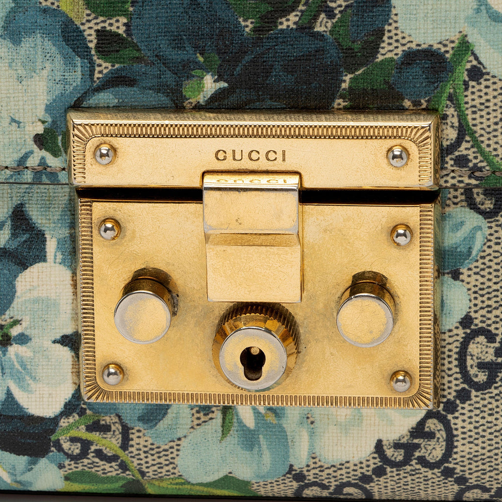 Gucci GG Supreme Blooms Padlock Small Shoulder Bag (SHF-aRDxaC)
