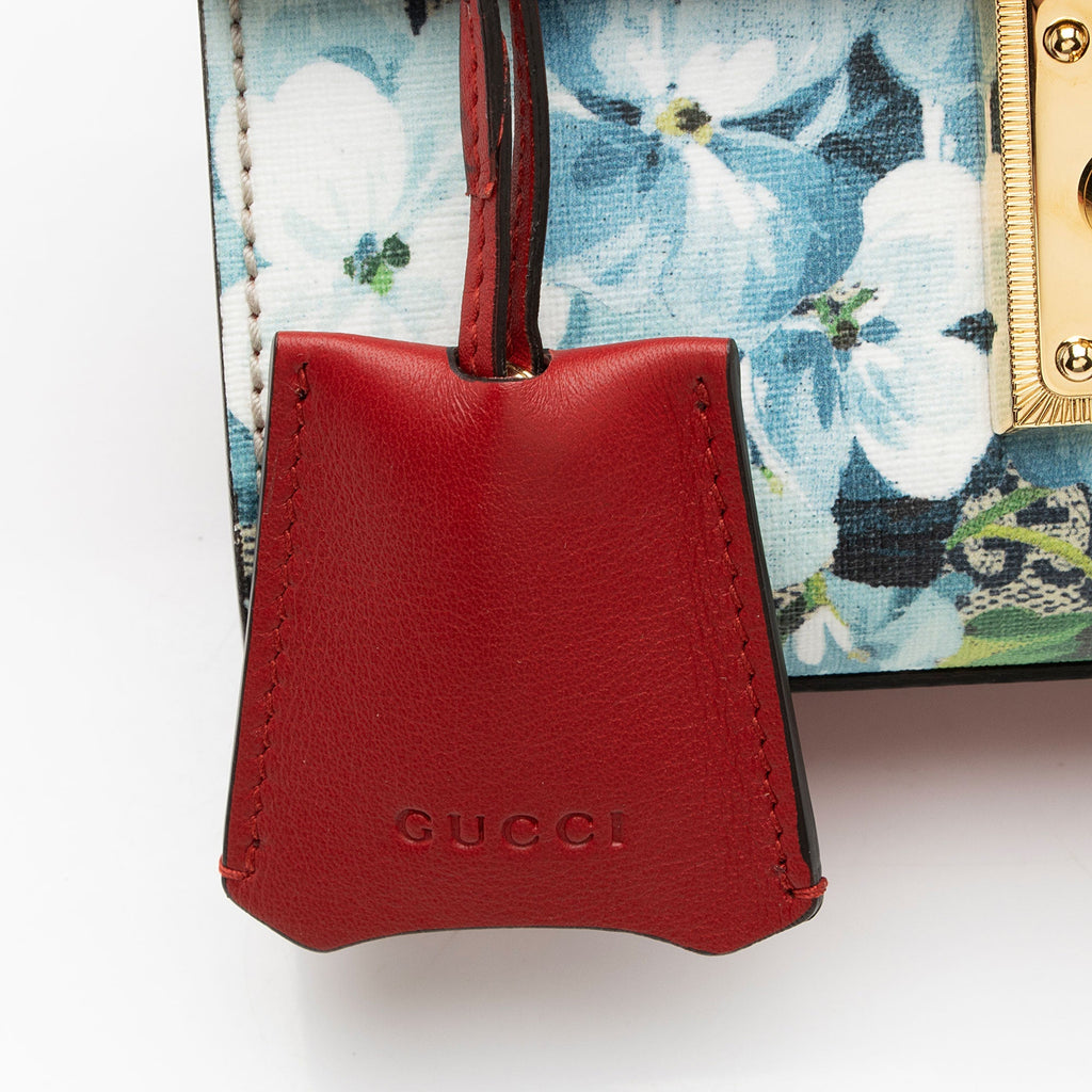 Gucci GG Supreme Blooms Padlock Small Shoulder Bag