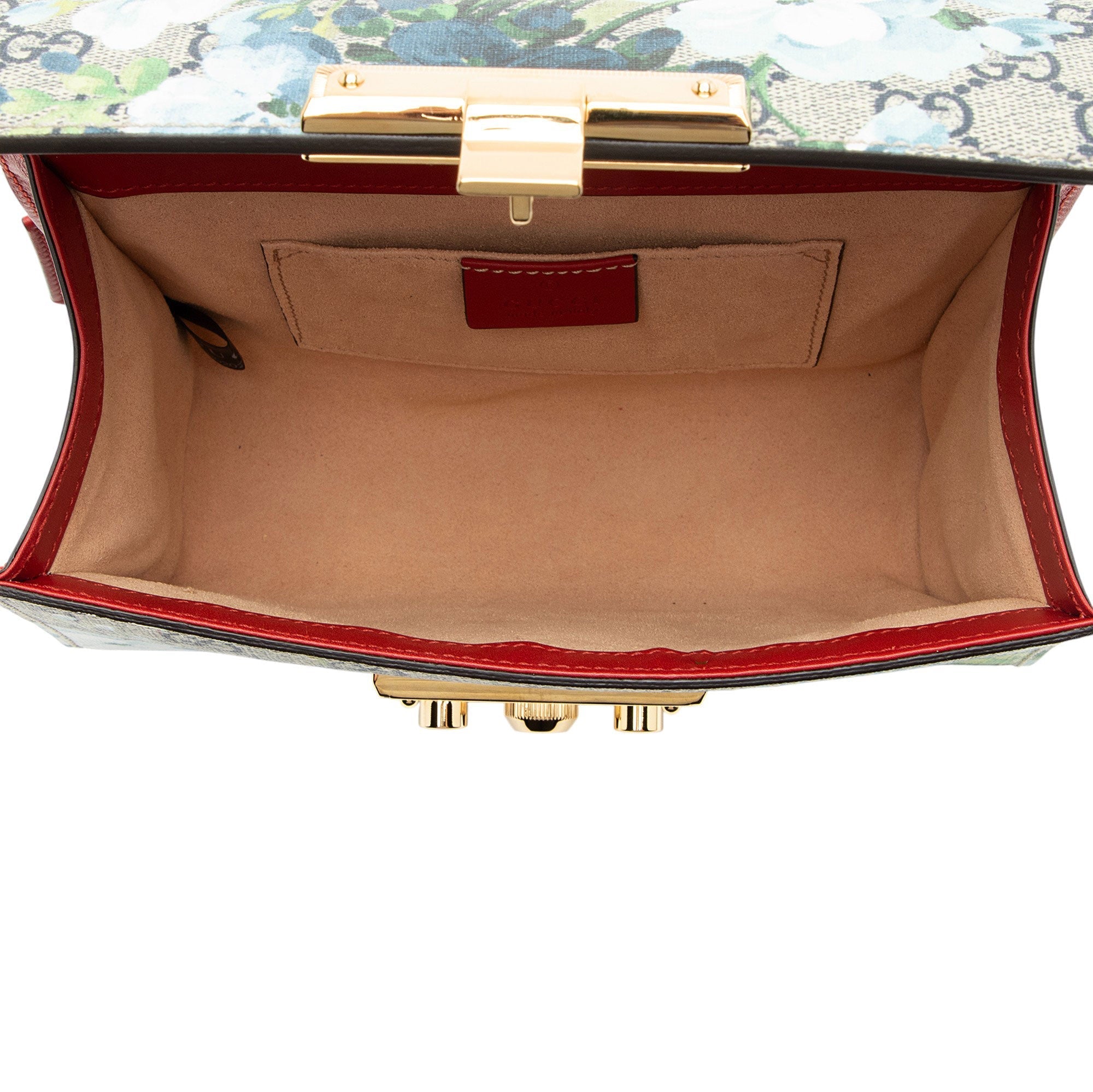 Gucci GG Supreme Blooms Padlock Small Shoulder Bag
