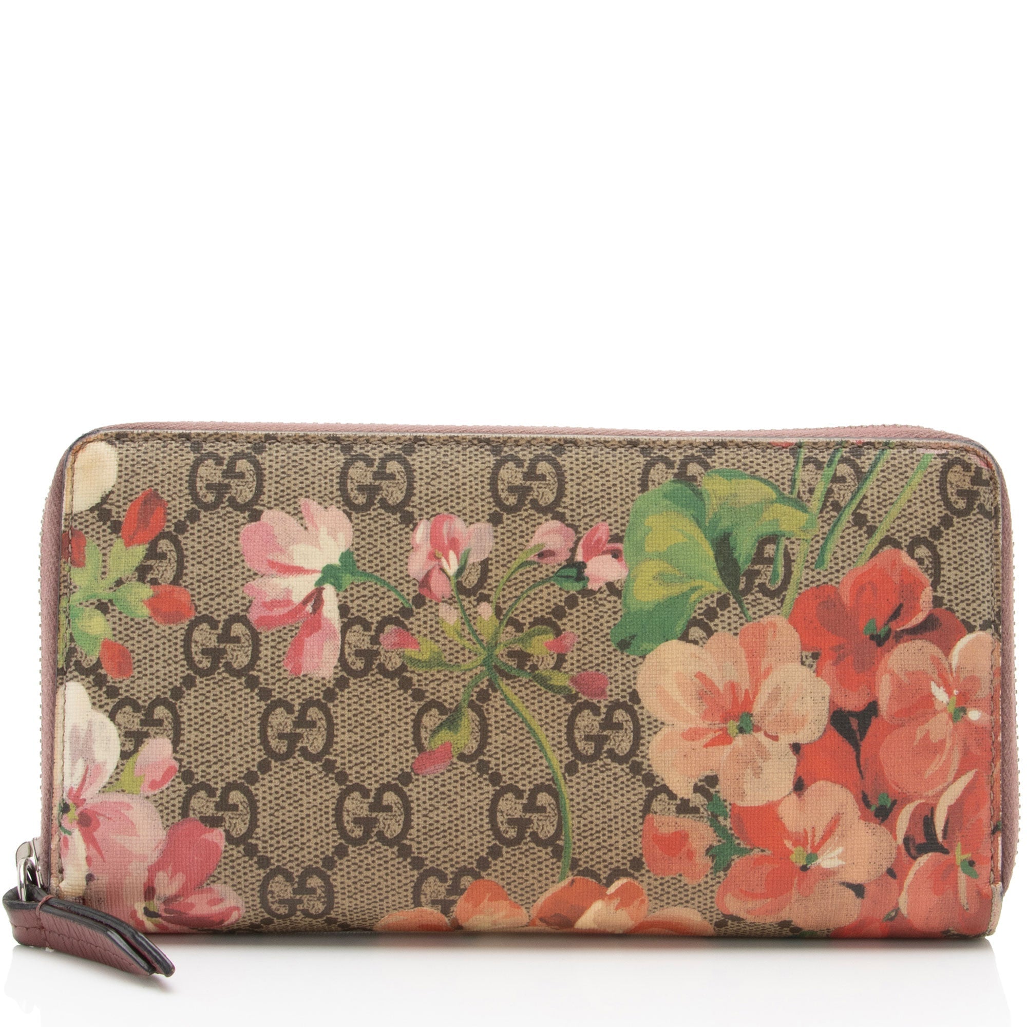 Gucci GG Supreme Blooms Zip Around Wallet (SHF-MVC9KR)