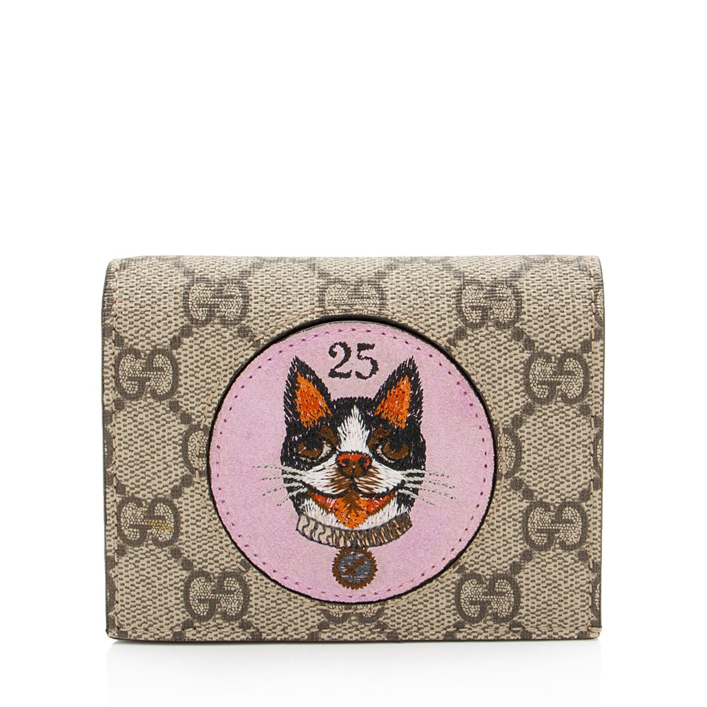 Gucci GG Supreme Bosco Patch Card Case