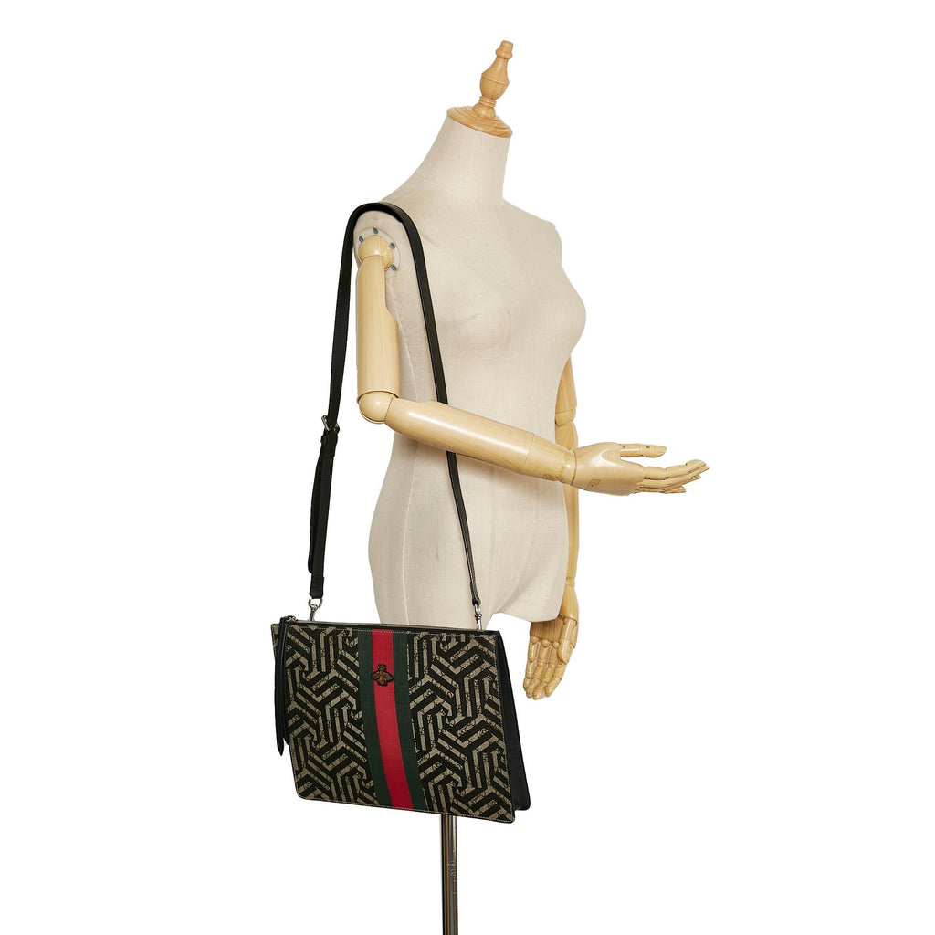 Gucci GG Supreme Caleido Web Bee Crossbody Bag (SHG-b130uG)
