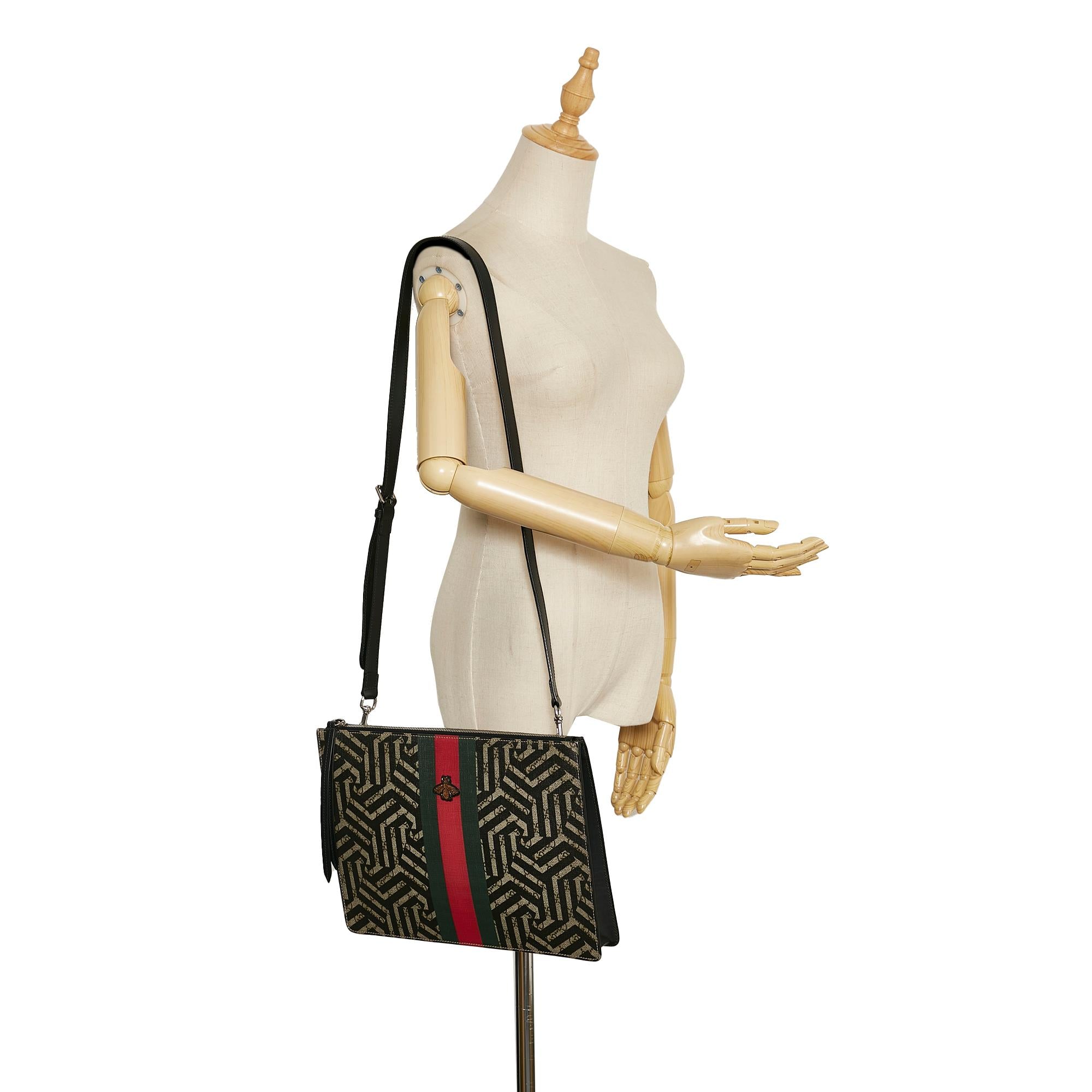 Gucci GG Supreme Caleido Web Bee Crossbody Bag (SHG-b130uG)