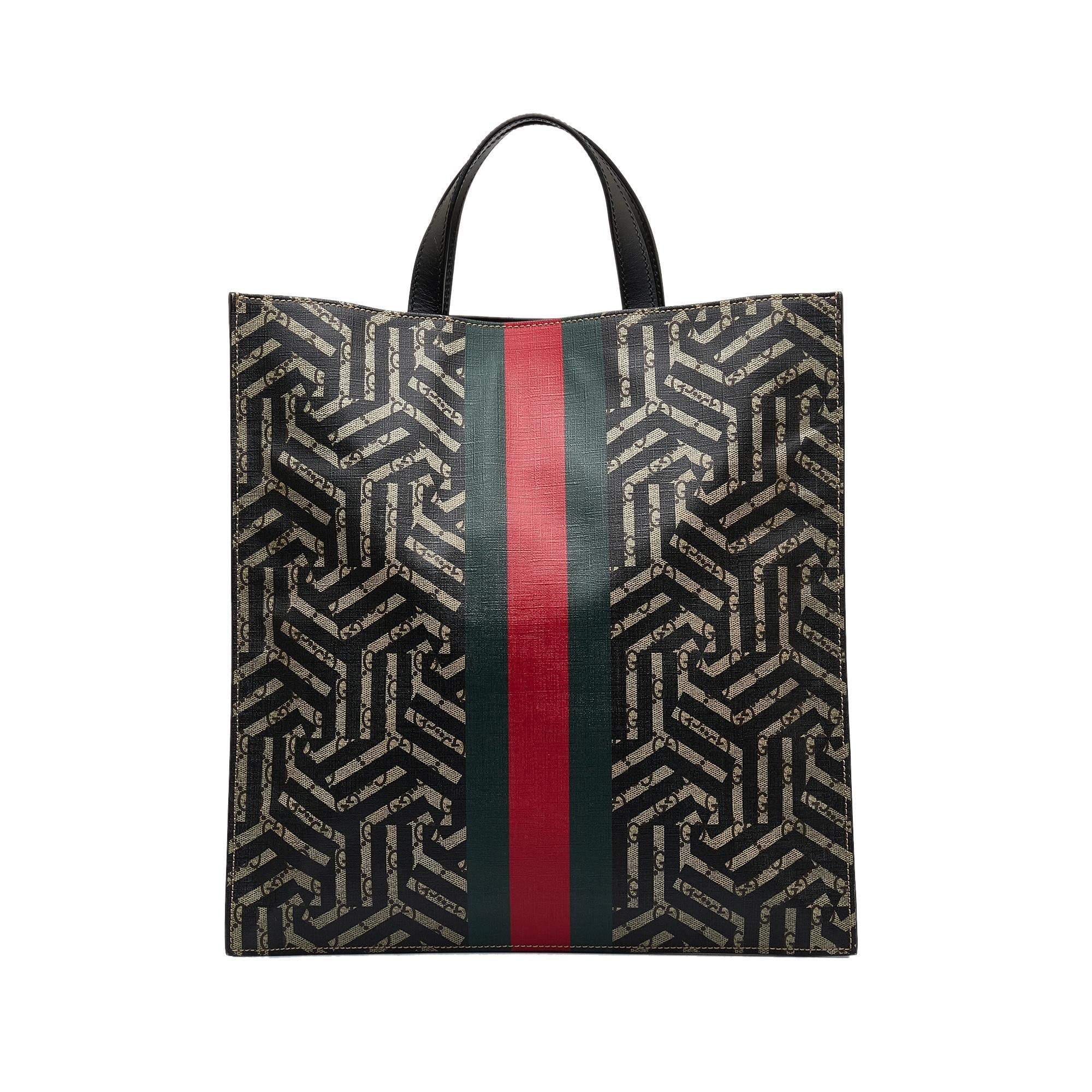 Gucci GG Supreme Caleido Web Tote Bag (SHG-BvZdHT)