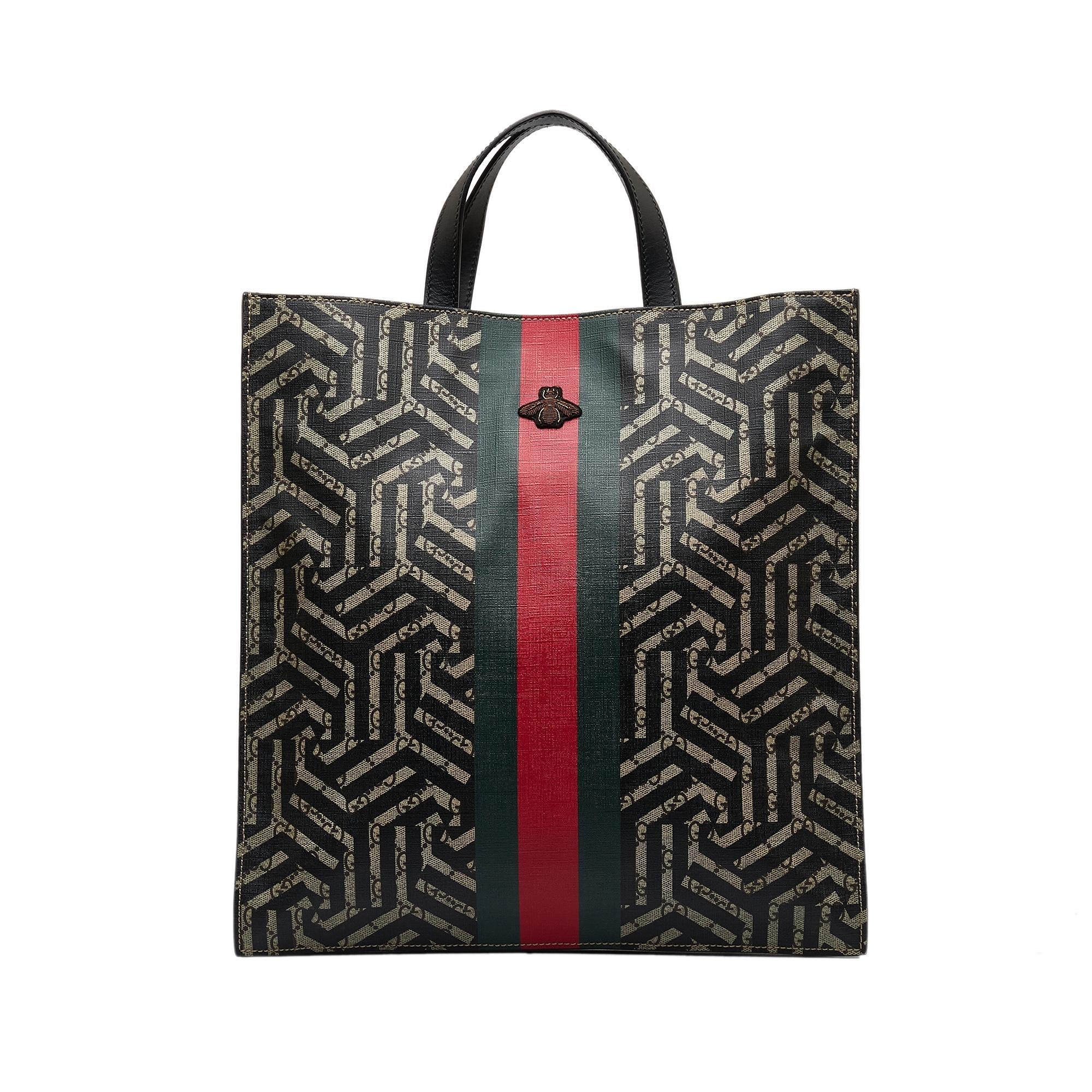 Gucci GG Supreme Caleido Web Tote Bag (SHG-BvZdHT)
