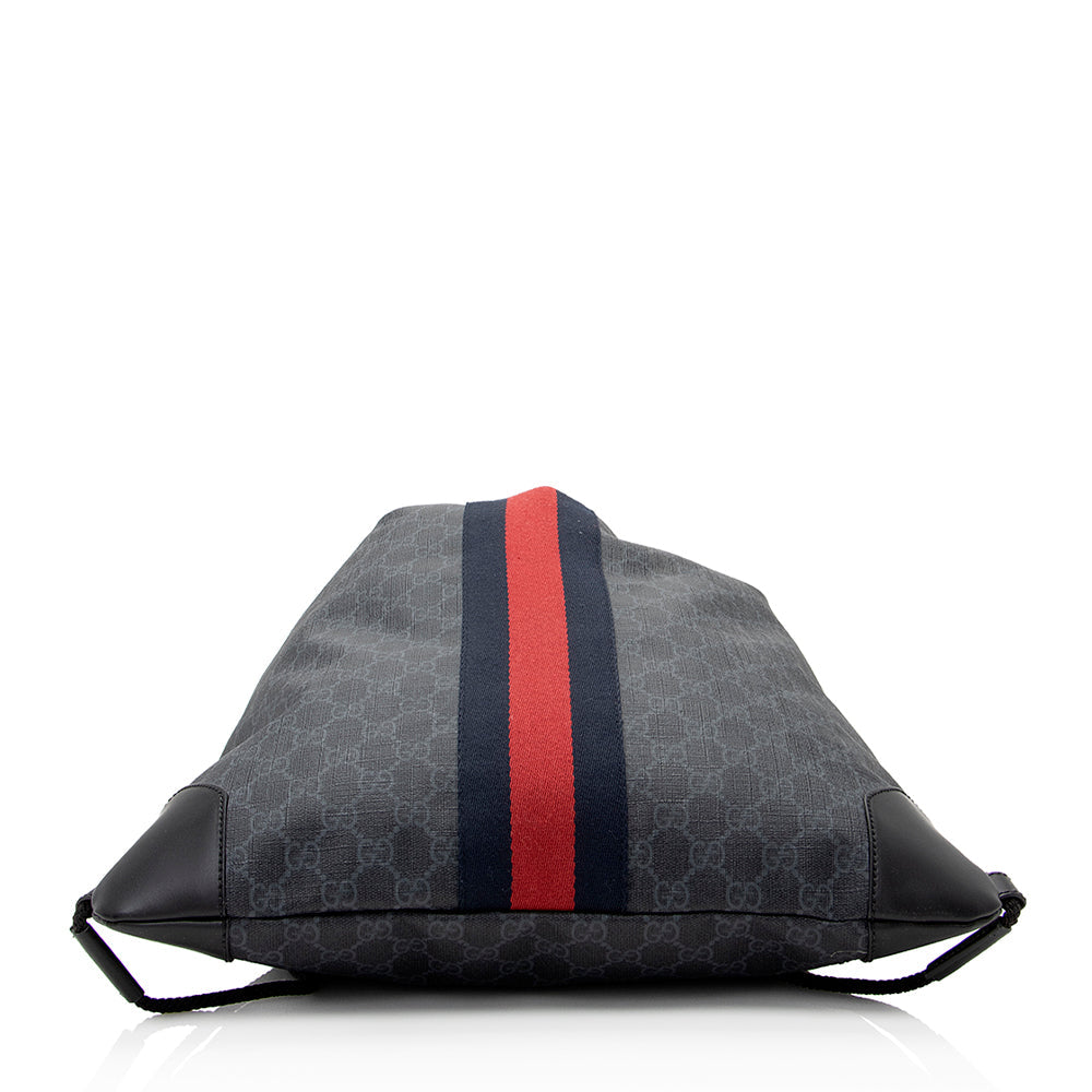 Gucci Gucci Supreme Canvas Drawstring Backpack (SHF-20551)