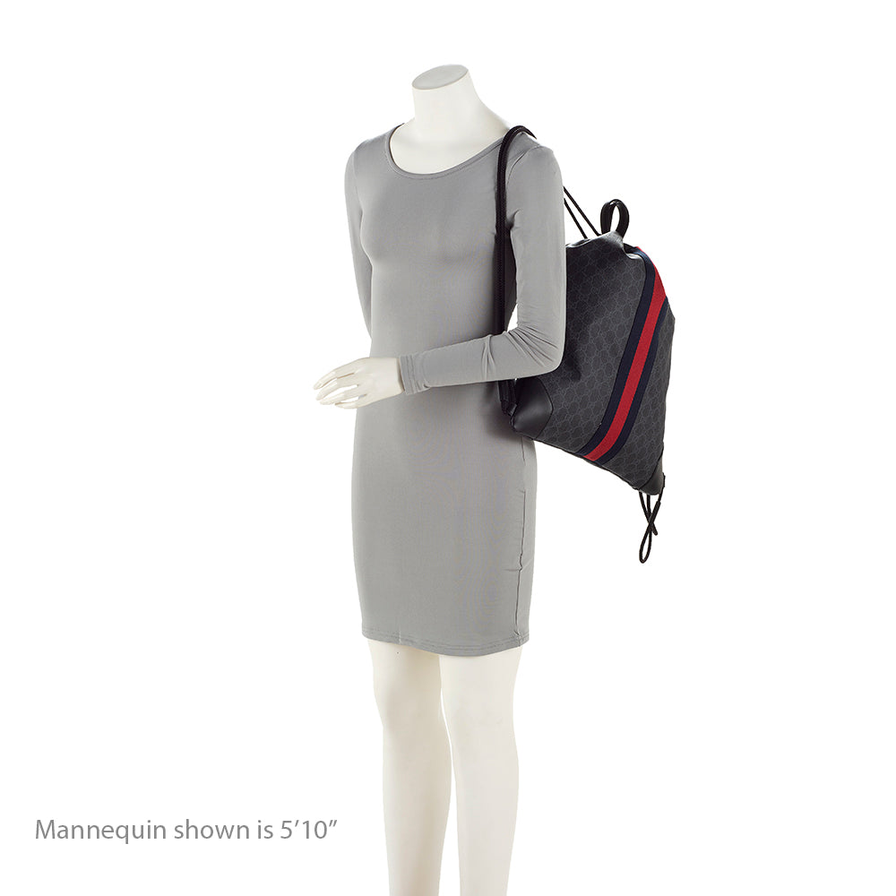 Gucci Gucci Supreme Canvas Drawstring Backpack (SHF-20551)