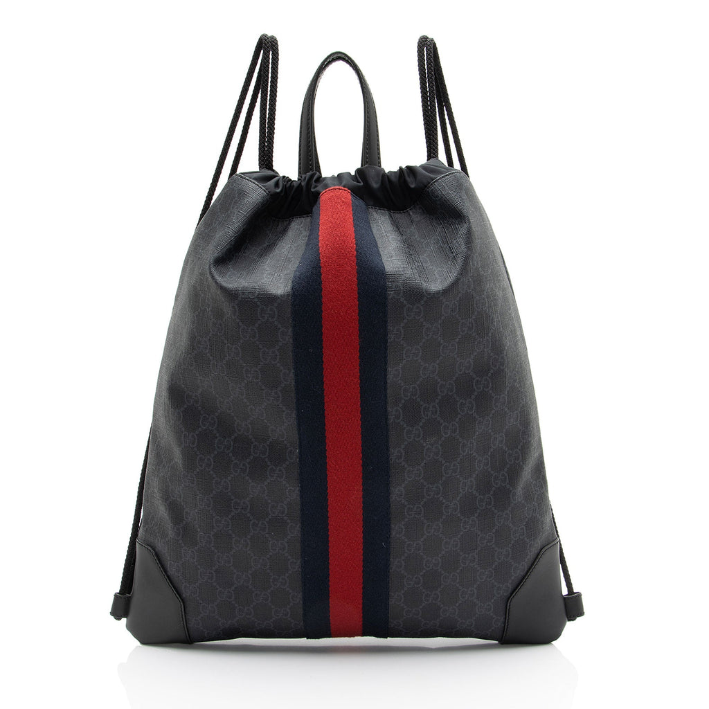 Gucci GG Supreme Canvas Drawstring Backpack