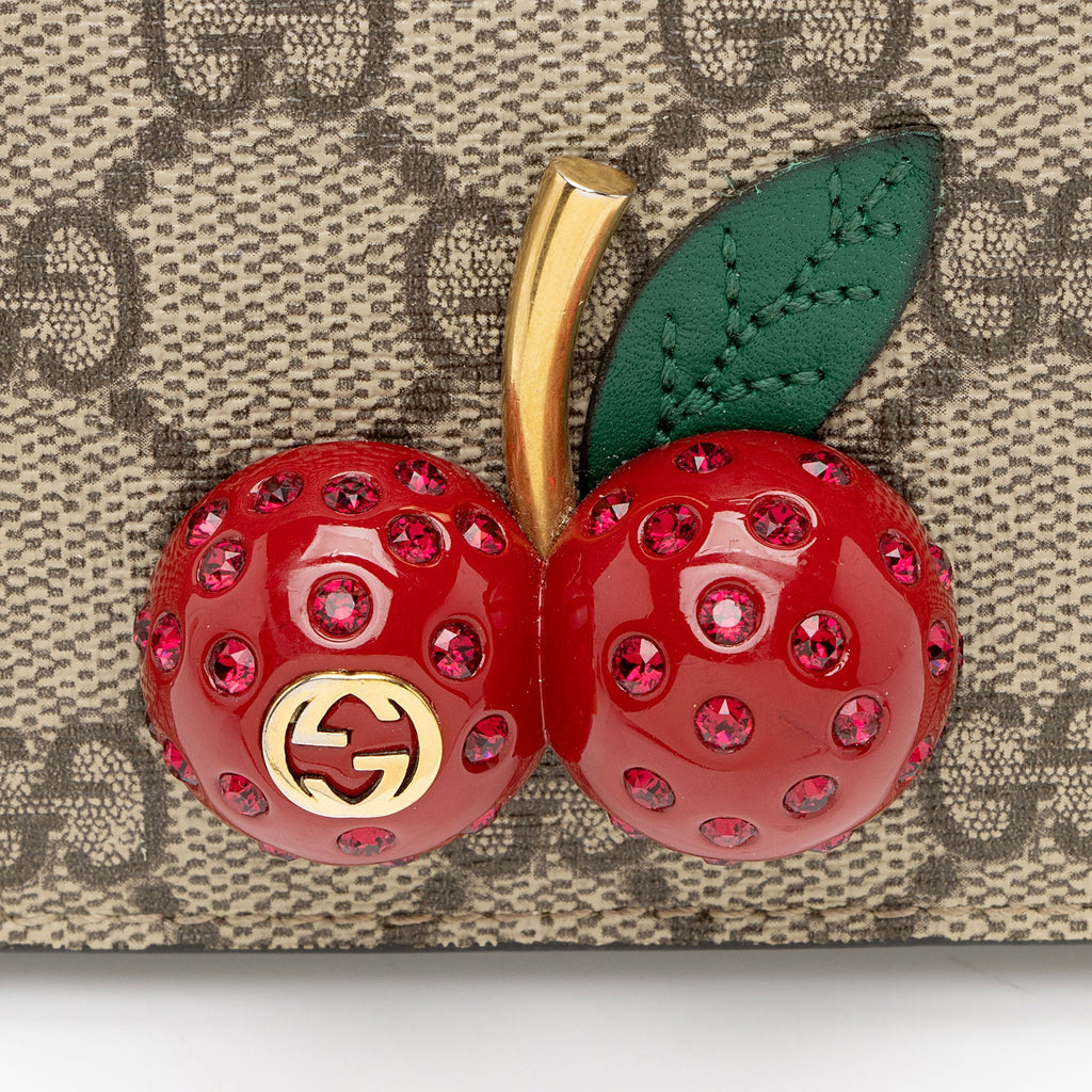 Gucci GG Supreme Cherry Compact Wallet