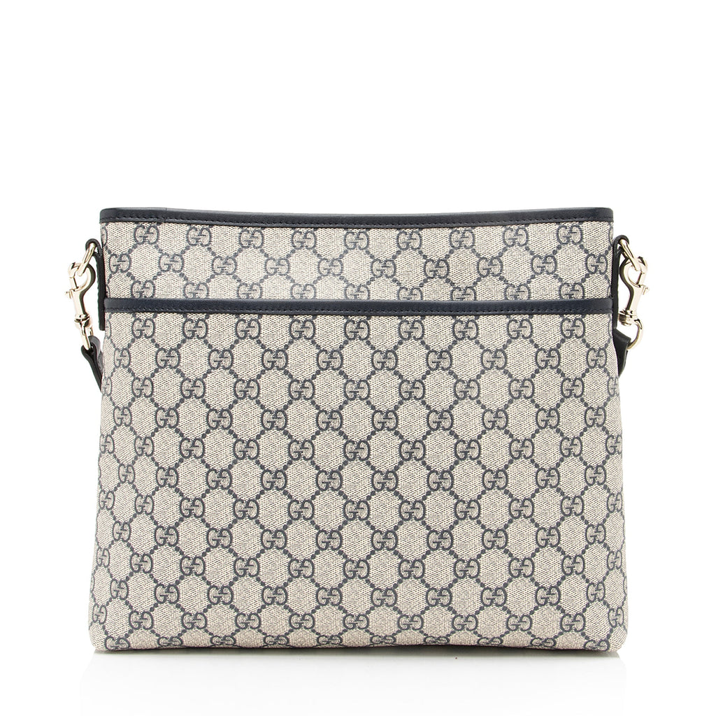 Gucci GG Supreme Classic Flat Medium Messenger Bag (SHF-23363)