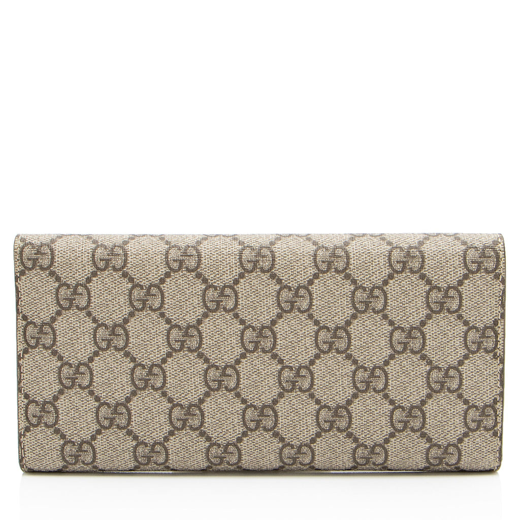 Gucci GG Supreme Continental Flap Wallet (SHF-J4rYyN)