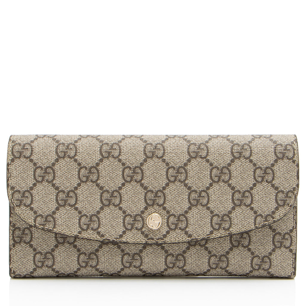 Gucci GG Supreme Continental Flap Wallet (SHF-J4rYyN)