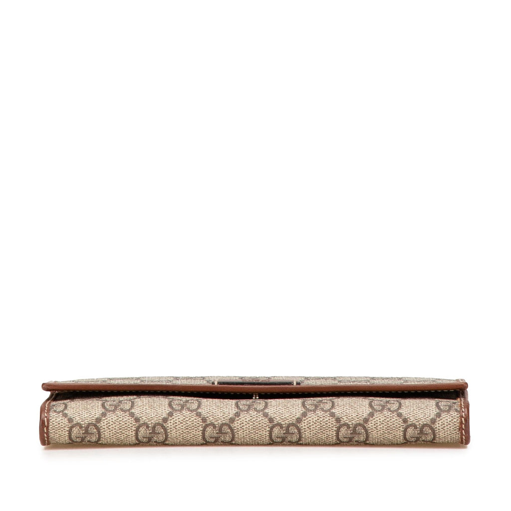 Gucci GG Supreme ContinLBtal Flap Wallet