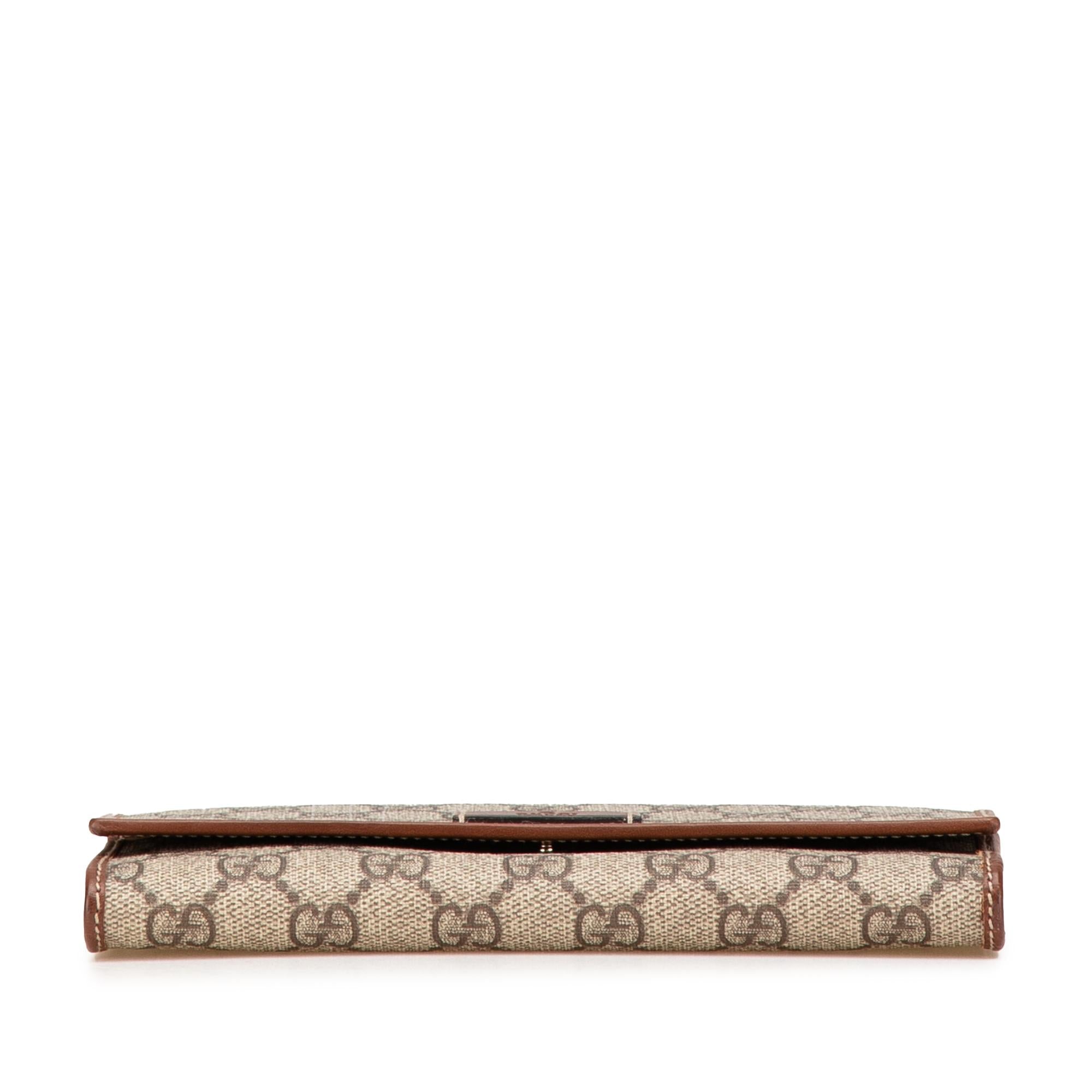 Gucci GG Supreme ContinLBtal Flap Wallet