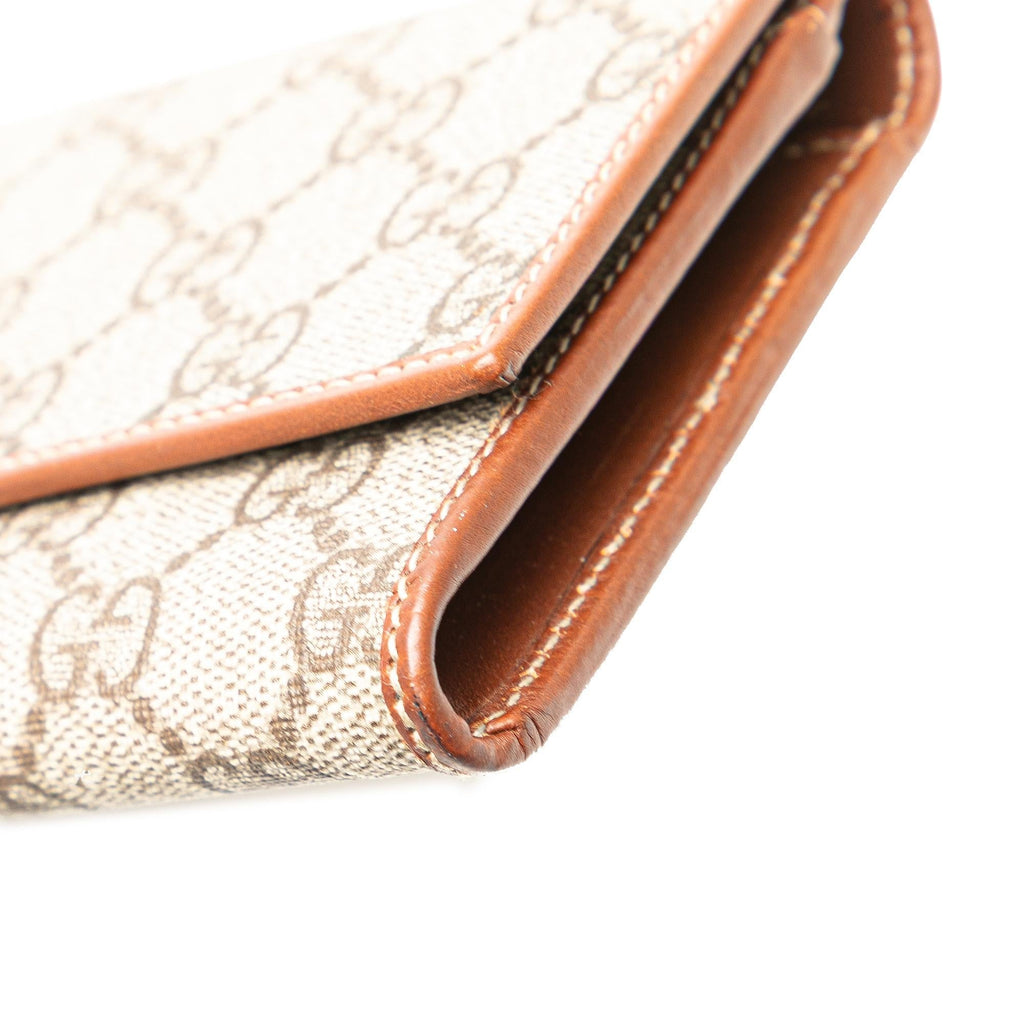 Gucci GG Supreme ContinLBtal Flap Wallet