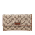Gucci GG Supreme ContinLBtal Flap Wallet