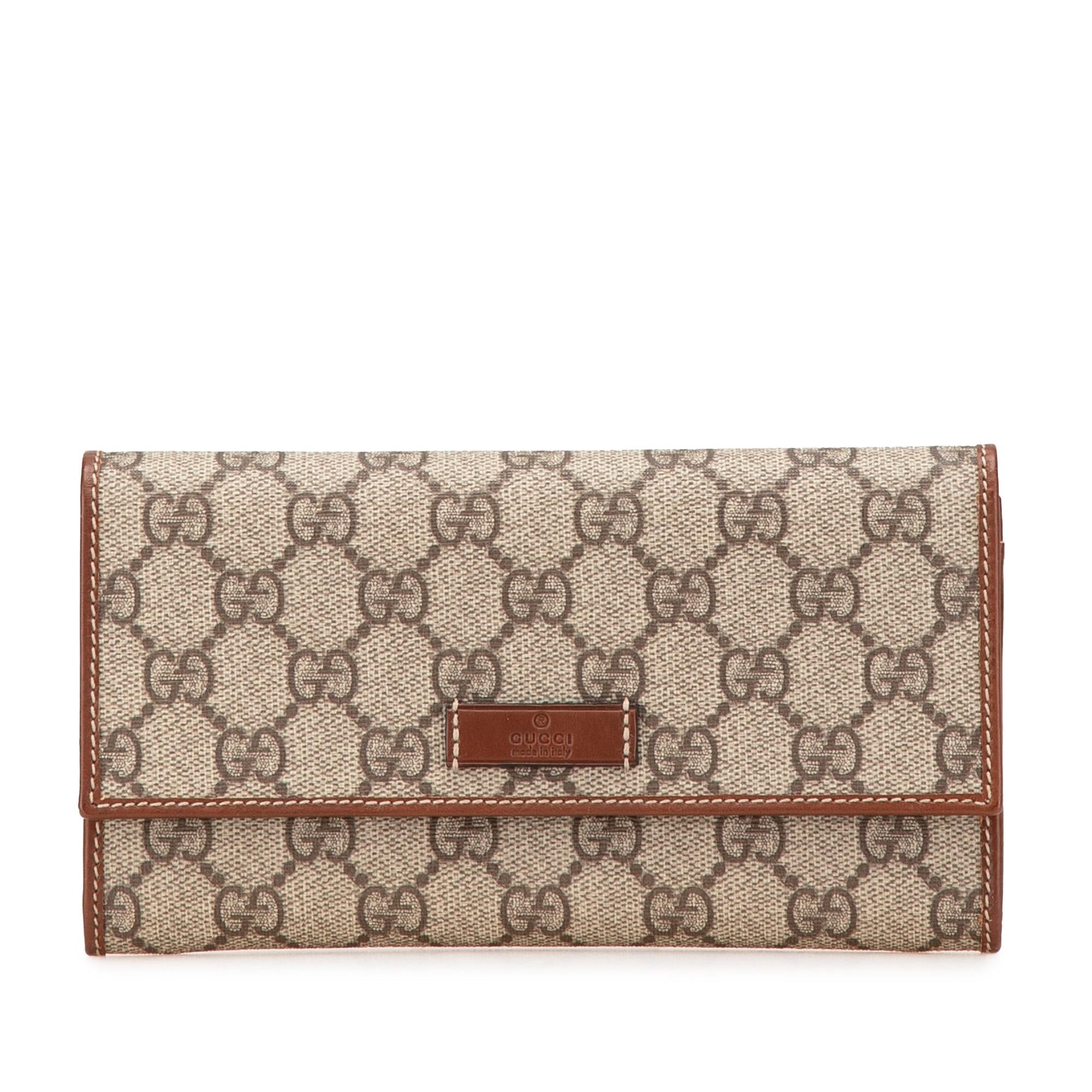 Gucci GG Supreme ContinLBtal Flap Wallet