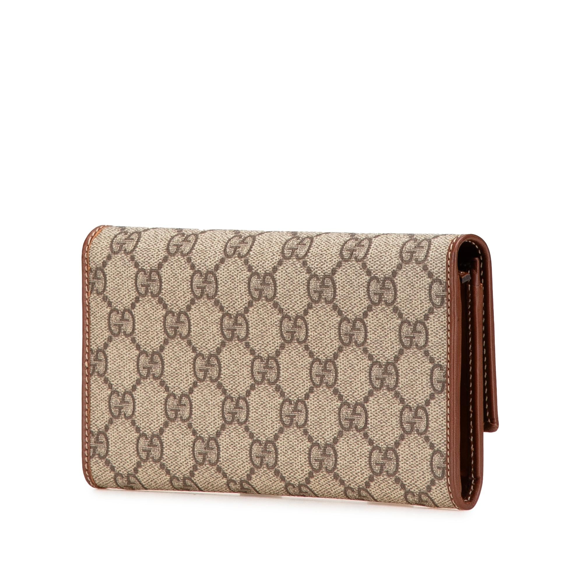 Gucci GG Supreme ContinLBtal Flap Wallet