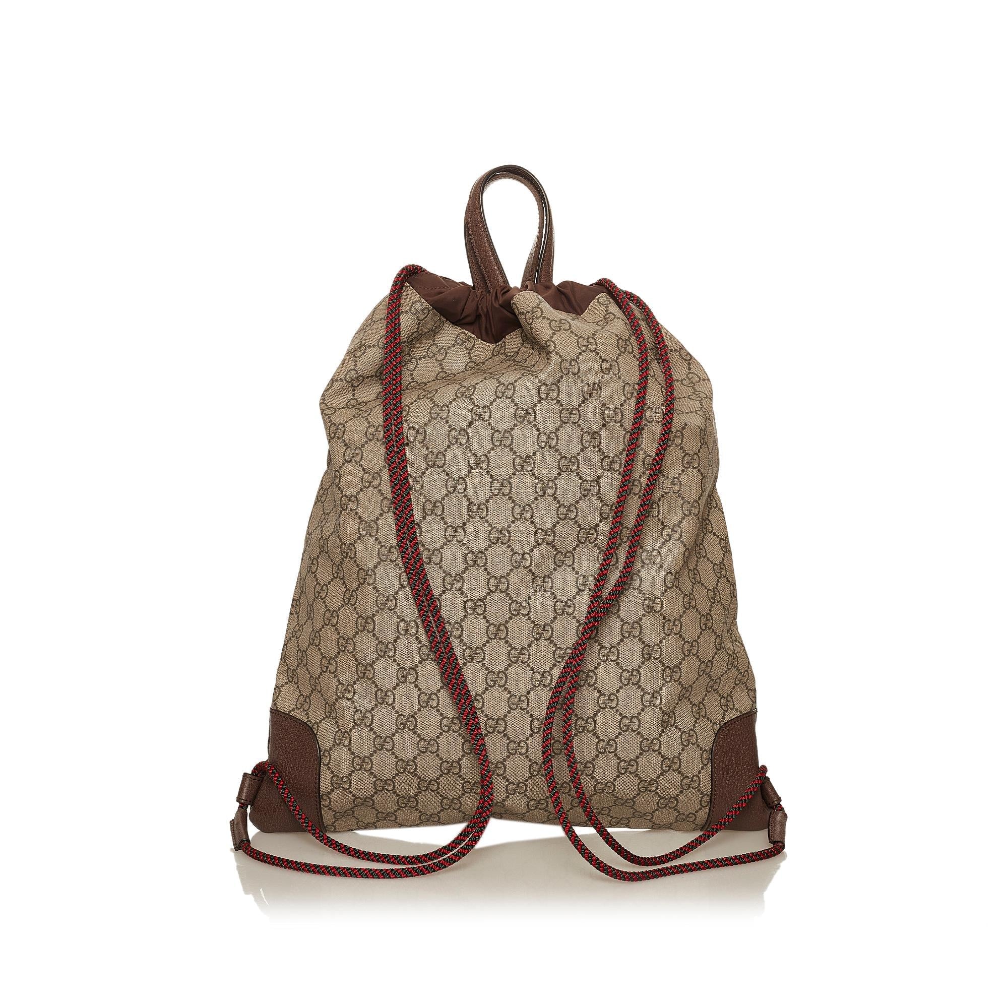 Gucci Gucci Supreme Courrier Drawstring Backpack (SHG-29536)