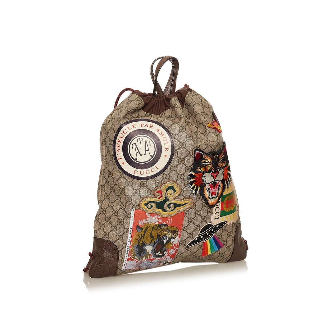 Gucci Gucci Supreme Courrier Drawstring Backpack (SHG-29536)