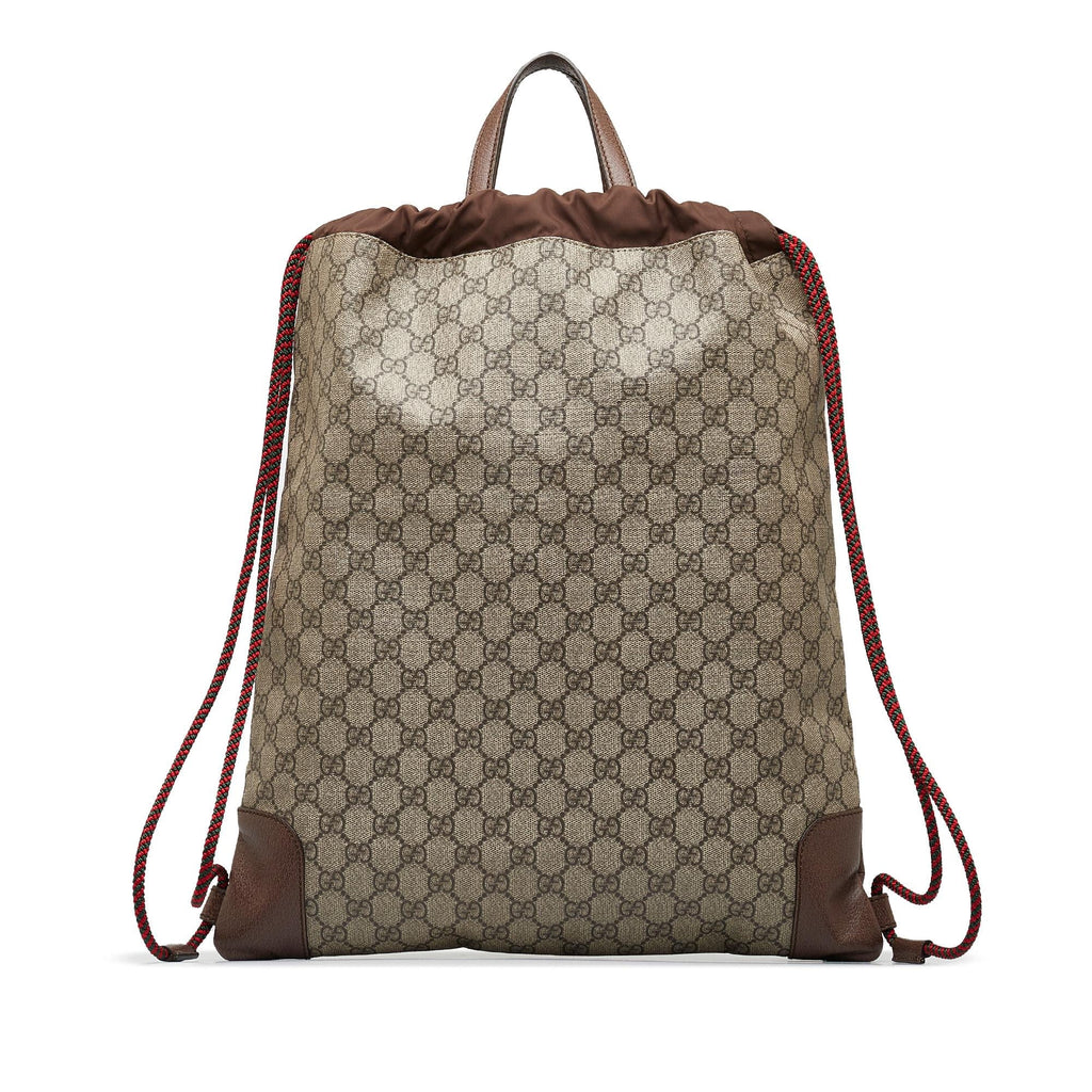 Gucci GG Supreme Courrier Drawstring Backpack (SHG-qOBCtH)