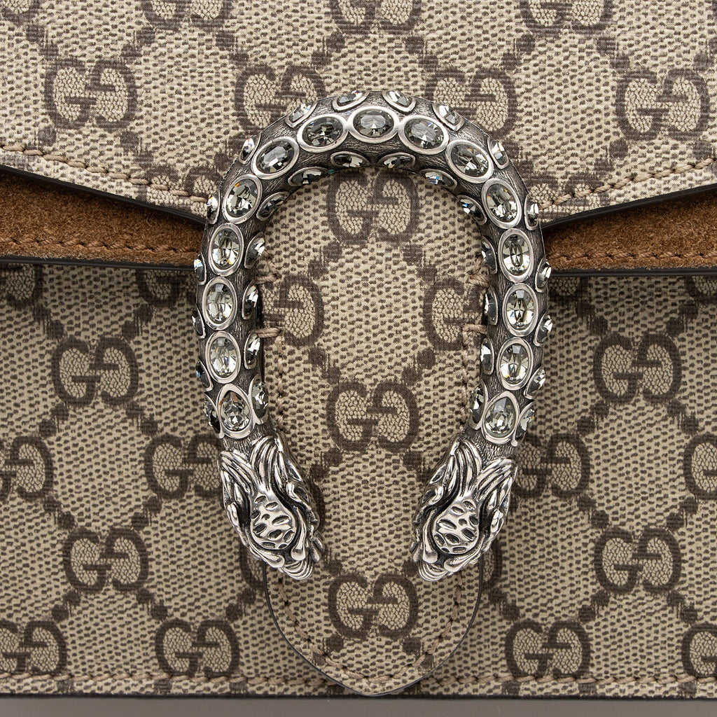 Gucci GG Supreme Crystal Dionysus Medium E/W Shoulder Bag