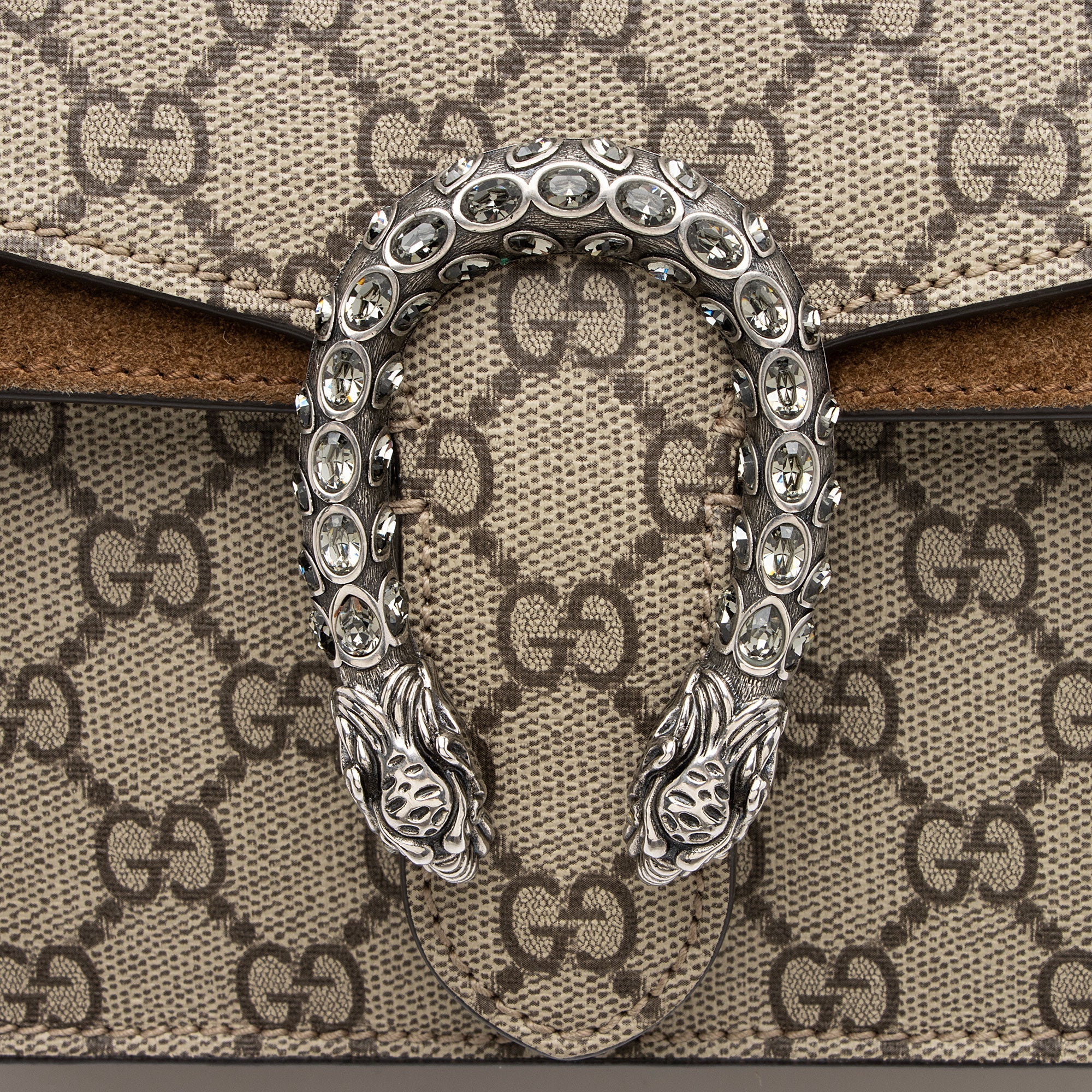 Gucci GG Supreme Crystal Dionysus Medium E/W Shoulder Bag