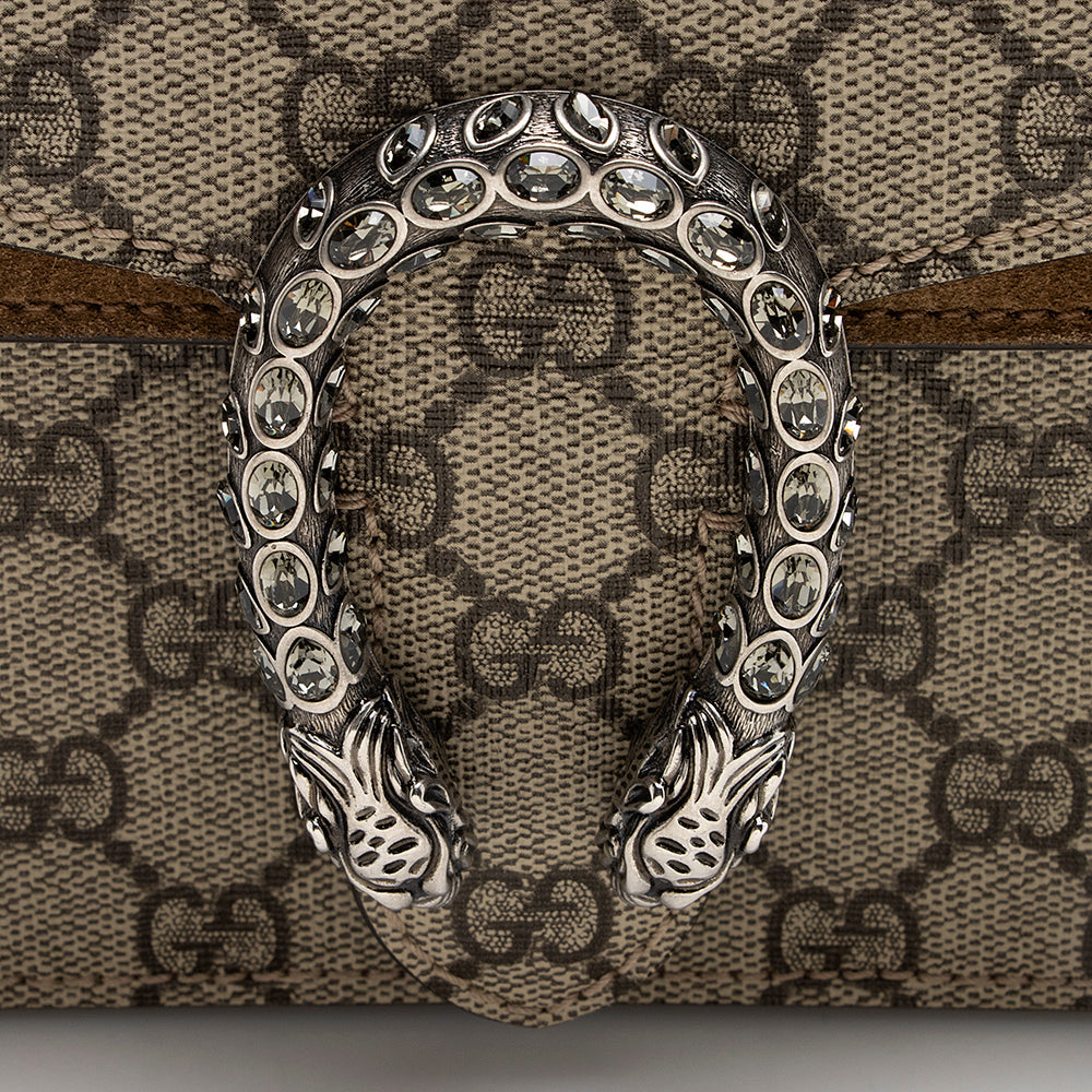 Gucci GG Supreme Crystal Dionysus Small Shoulder Bag (SHF-21922)