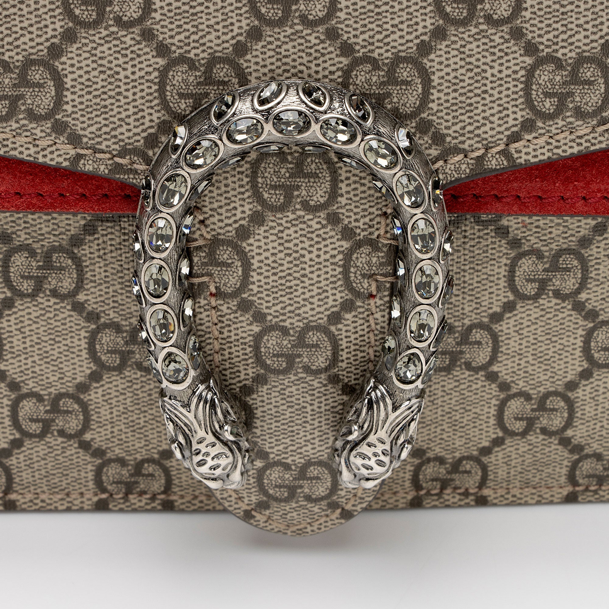 Gucci GG Supreme Crystal Dionysus Small Shoulder Bag (SHF-ILehqS)