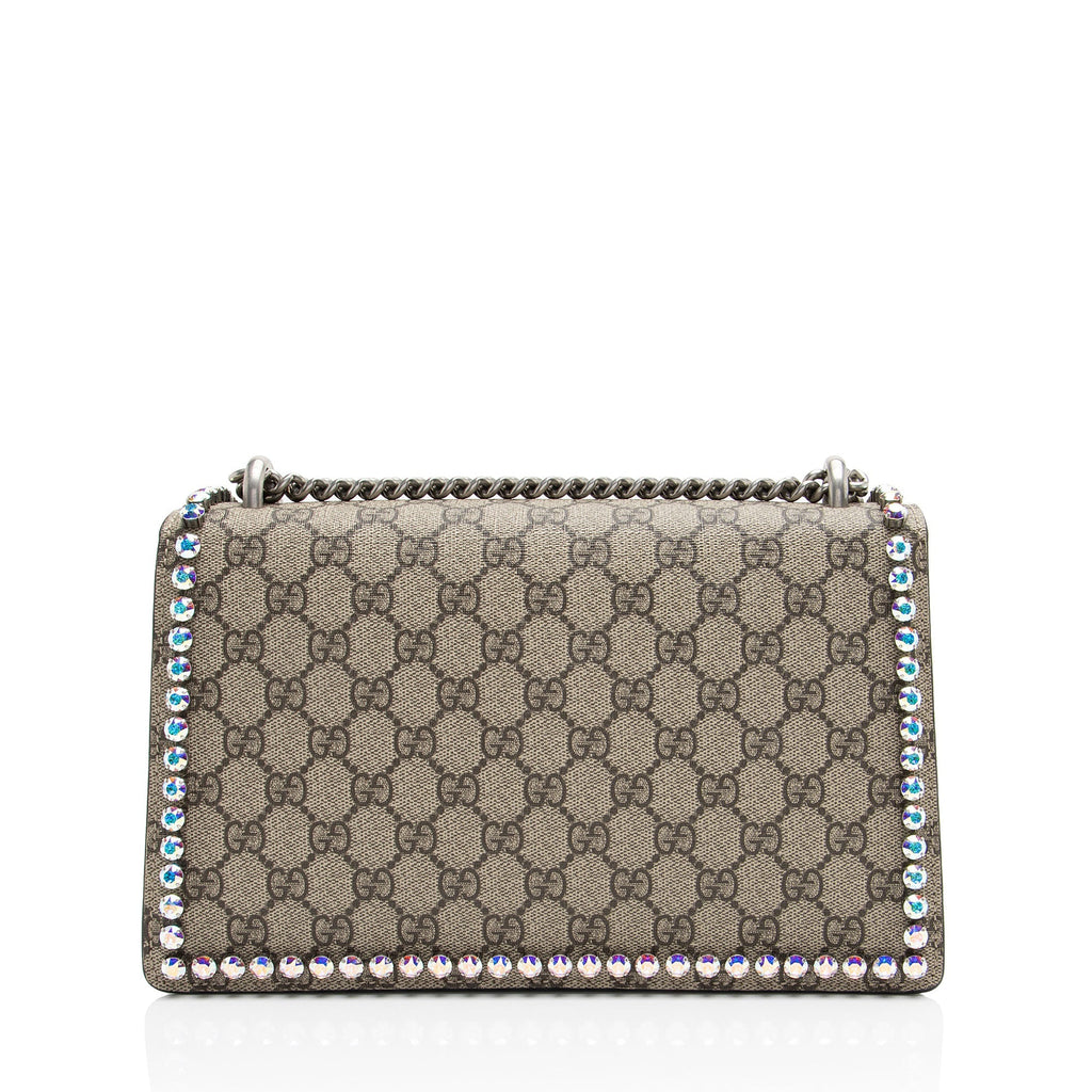 Gucci GG Supreme Crystal Studded Dionysus Medium Shoulder Bag