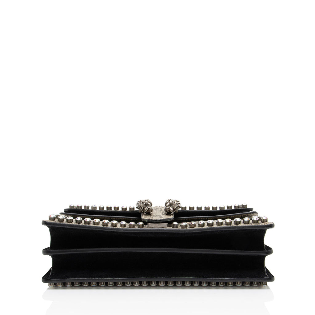 Gucci GG Supreme Crystal Studded Dionysus Medium Shoulder Bag