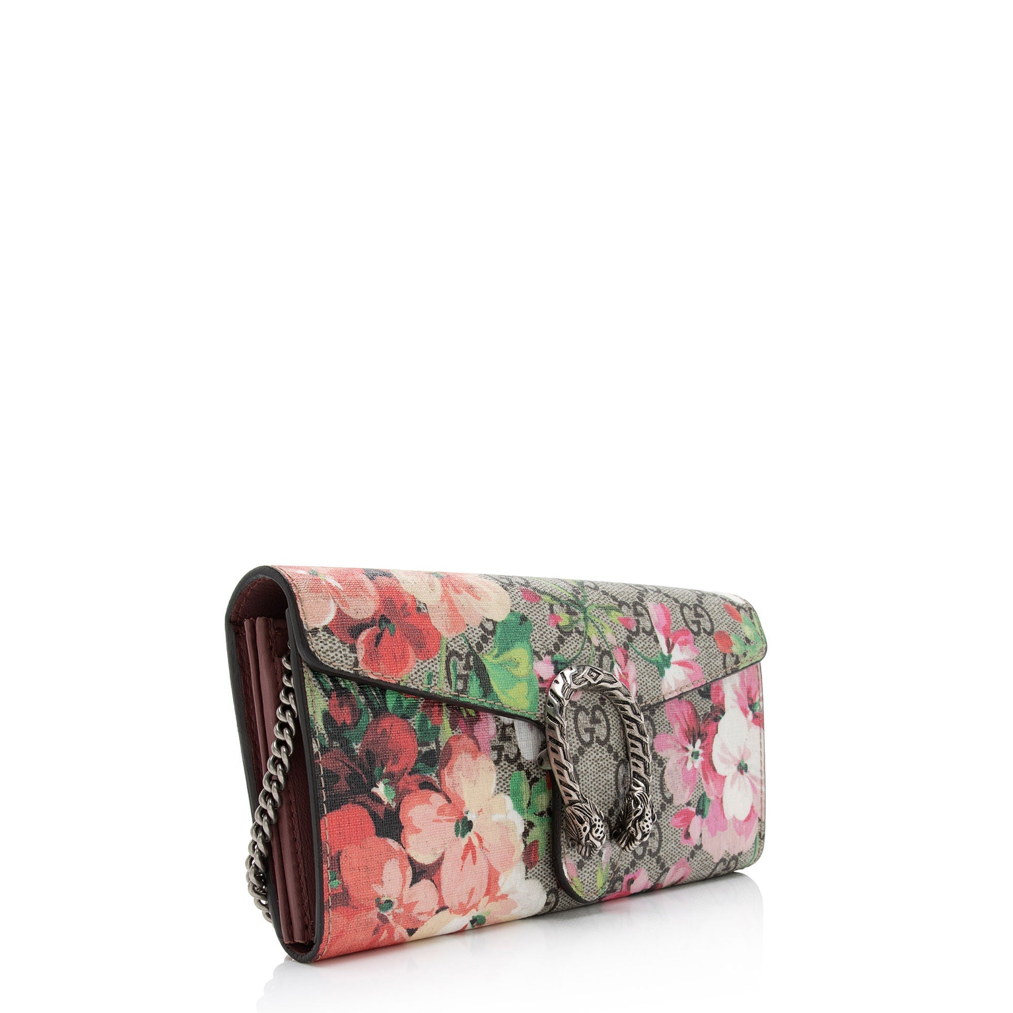 Gucci GG Supreme Blooms Dionysus Mini Wallet on Chain Bag (SHF-I8Vu9w)