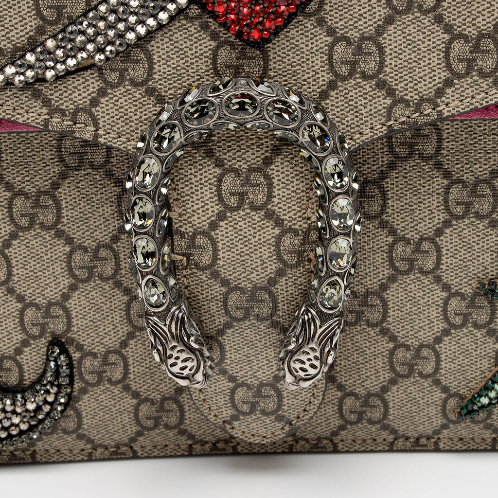Gucci GG Supreme Embellished Dionysus Medium Shoulder Bag (SHF-oygysY)