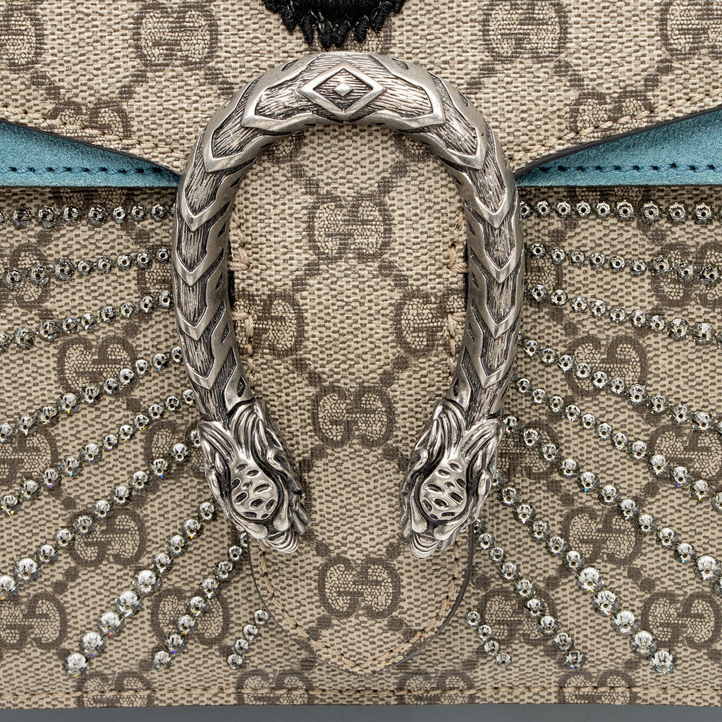 Gucci GG Supreme Embroidered Angry Cat Dionysus Medium Shoulder Bag