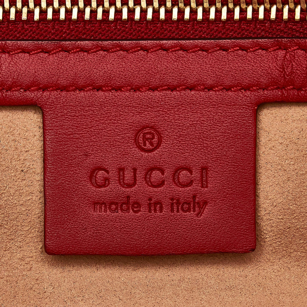 Gucci GG Supreme Embroidered Kingsnake Heart Shopper Bag (SHG-9XIapj)
