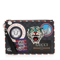 Gucci Gucci Supreme Embroidered Patchwork Large Zip Wristlet (SHF-20229)