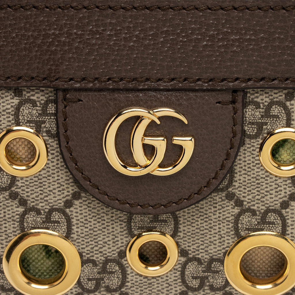 Gucci GG Supreme Eyelet Ophidia Small Chain Shoulder Bag (SHF-20pOYc)