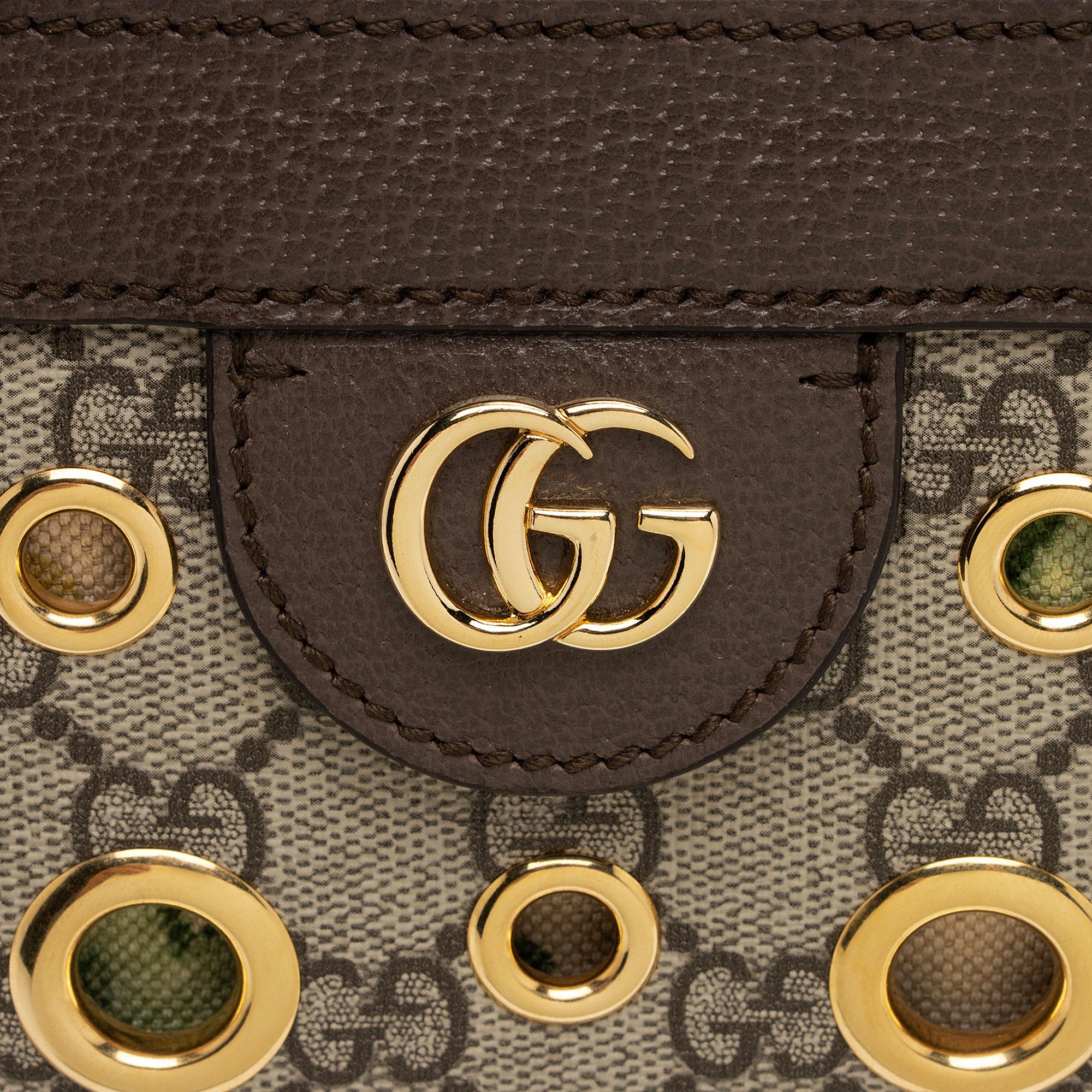 Gucci GG Supreme Eyelet Ophidia Small Chain Shoulder Bag (SHF-20pOYc)