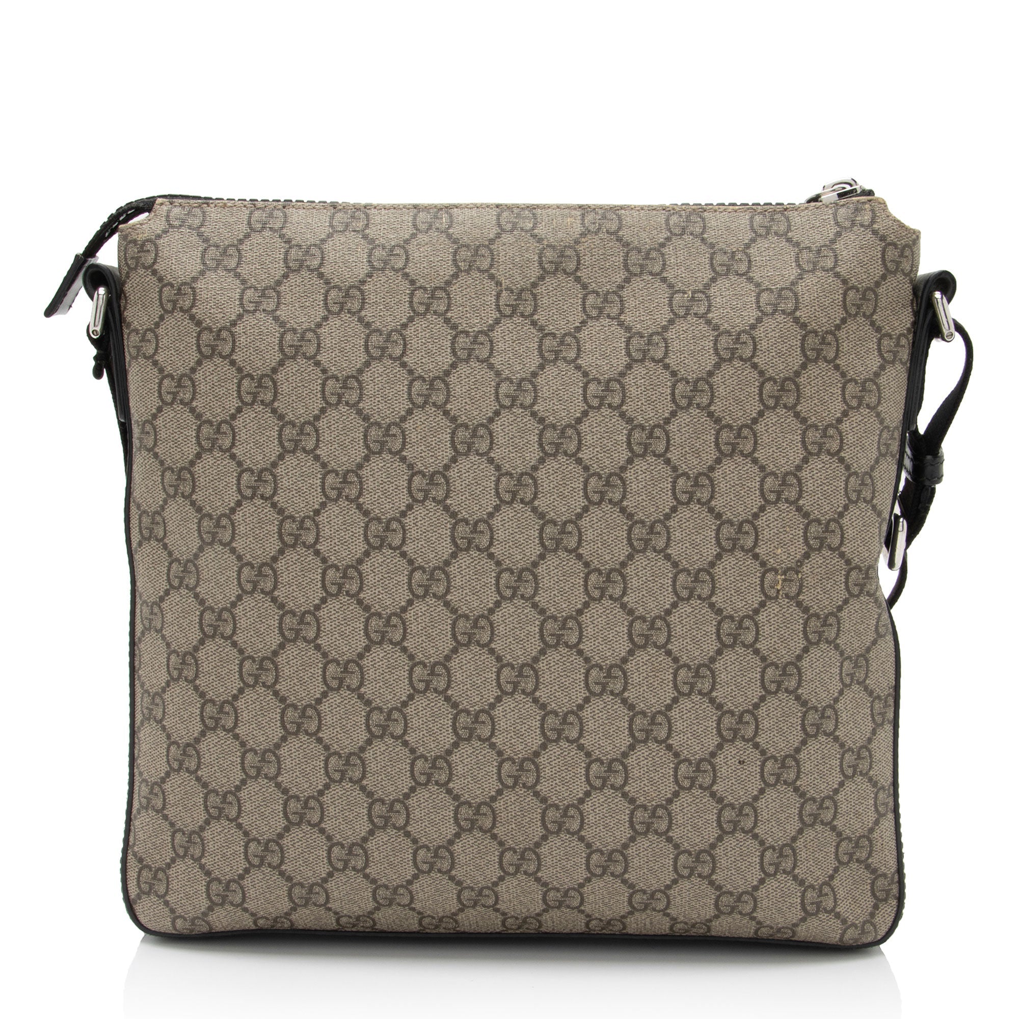Gucci GG Supreme Flat Front Zip Messenger (SHF-7C0ZEs)