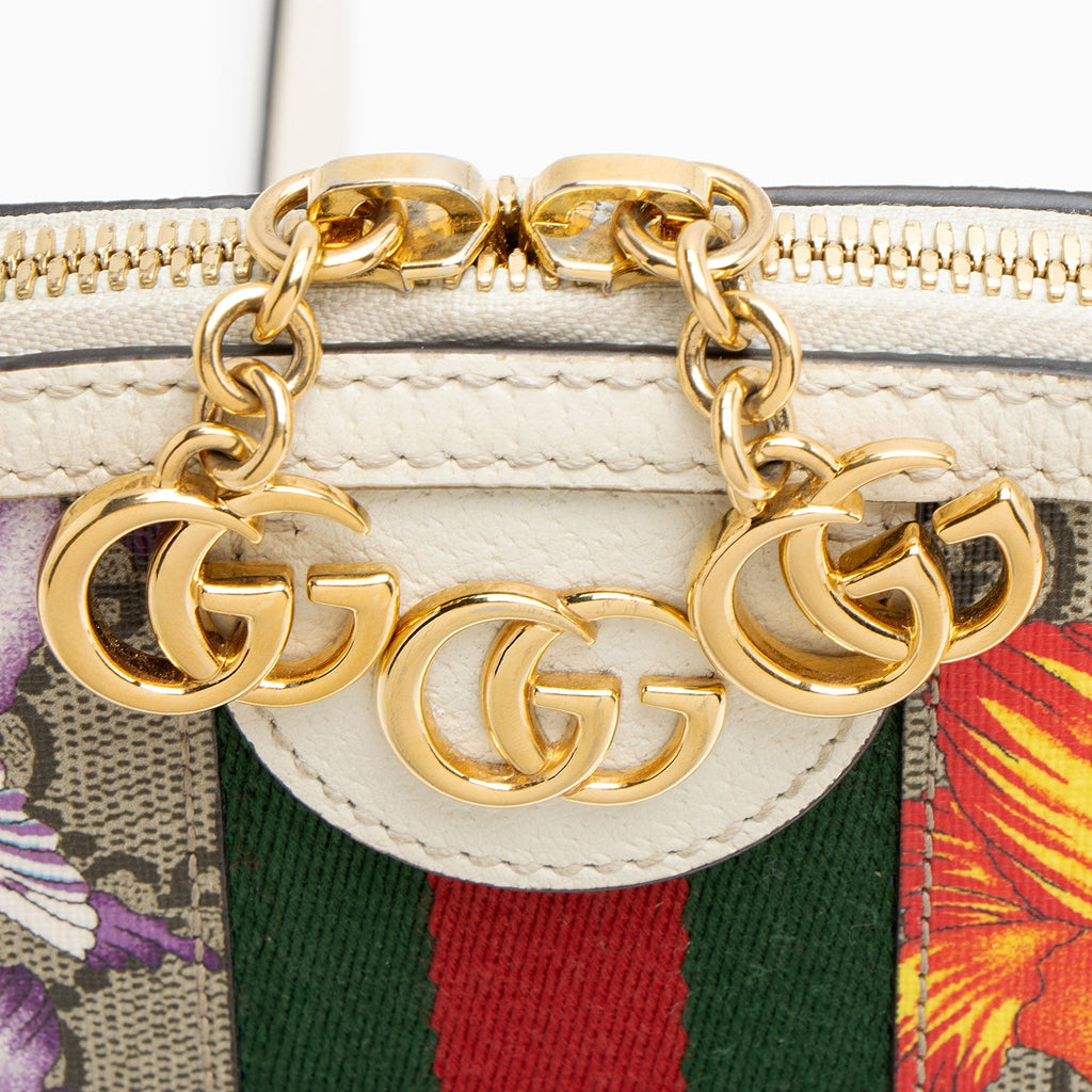 Gucci GG Supreme Flora Ophidia Dome Small Shoulder Bag