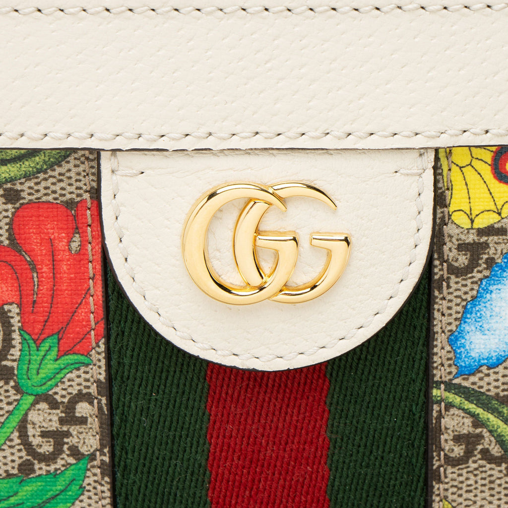 Gucci GG Supreme Flora Ophidia Medium Chain Shoulder Bag