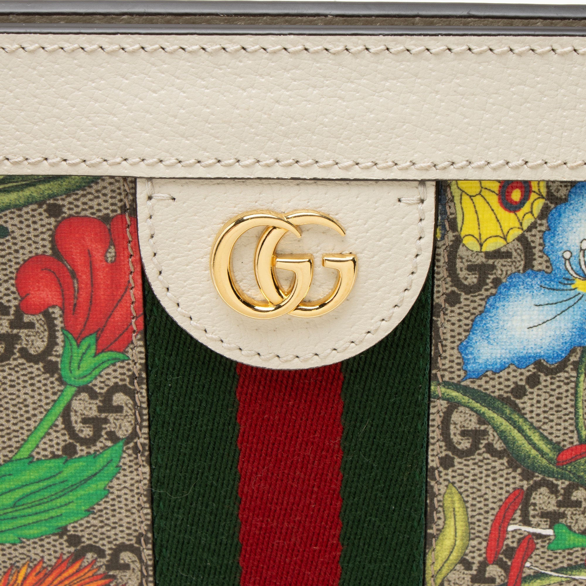Gucci GG Supreme Flora Ophidia Medium Chain Shoulder Bag