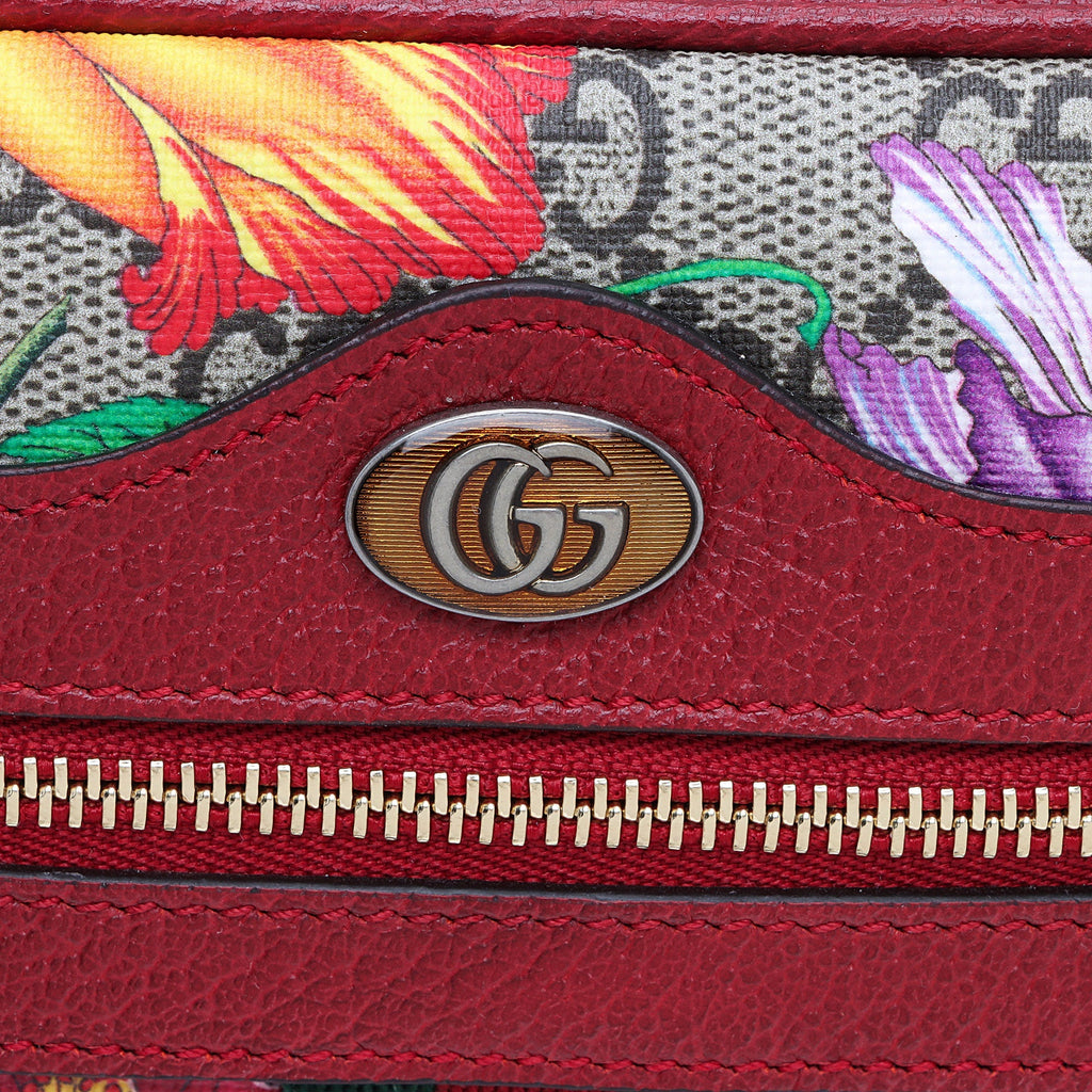 Gucci GG Supreme Flora Ophidia Mini Shoulder Bag (SHF-nnkZFw)
