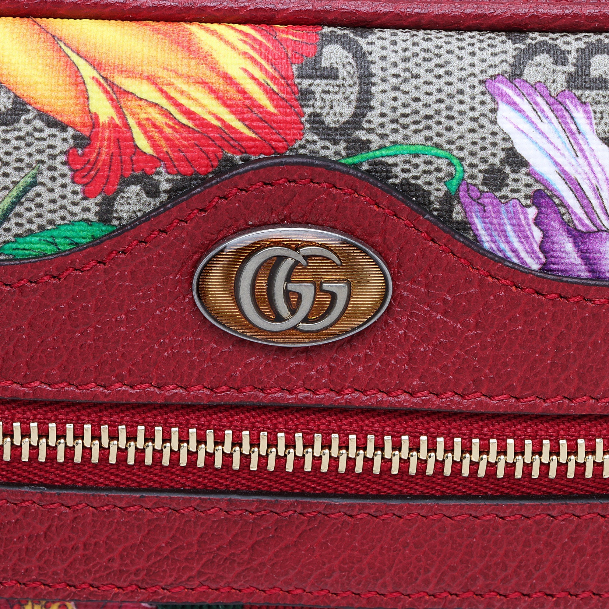 Gucci GG Supreme Flora Ophidia Mini Shoulder Bag (SHF-nnkZFw)