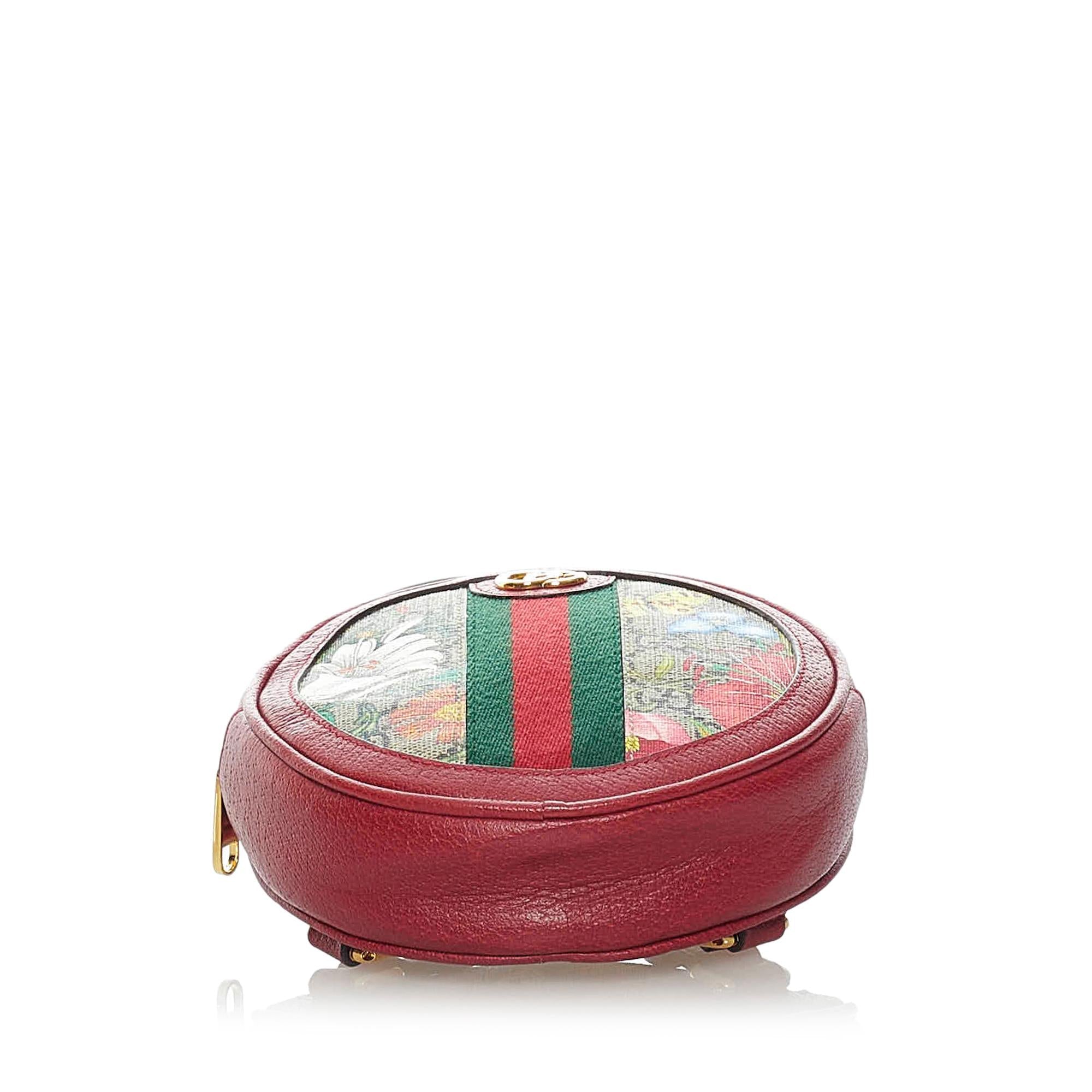 Gucci Gucci Supreme Flora Ophidia Round Backpack (SHG-33576)